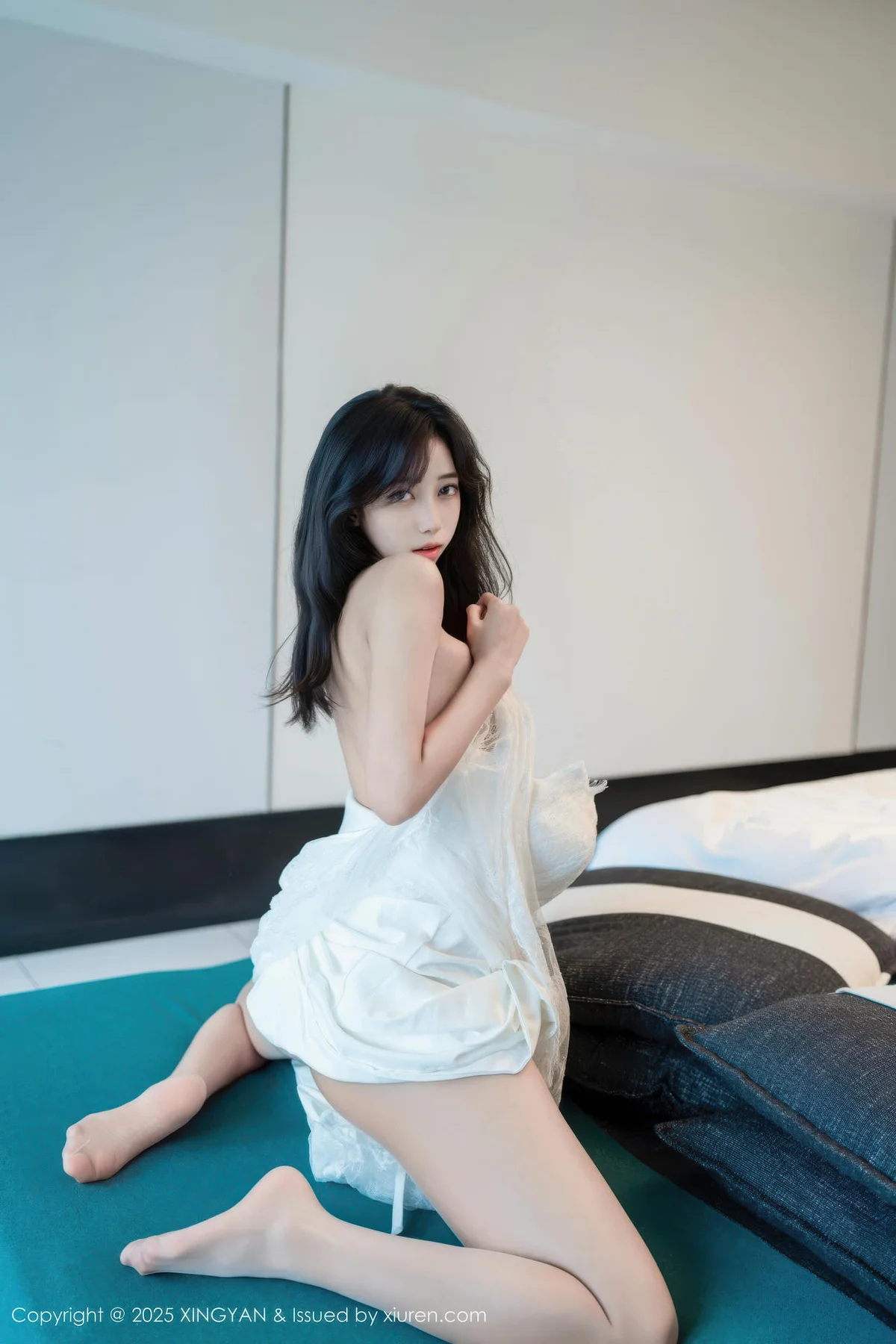 XINGYAN 星颜社 Vol.419 时安安 白色连衣裙白丝 - 6