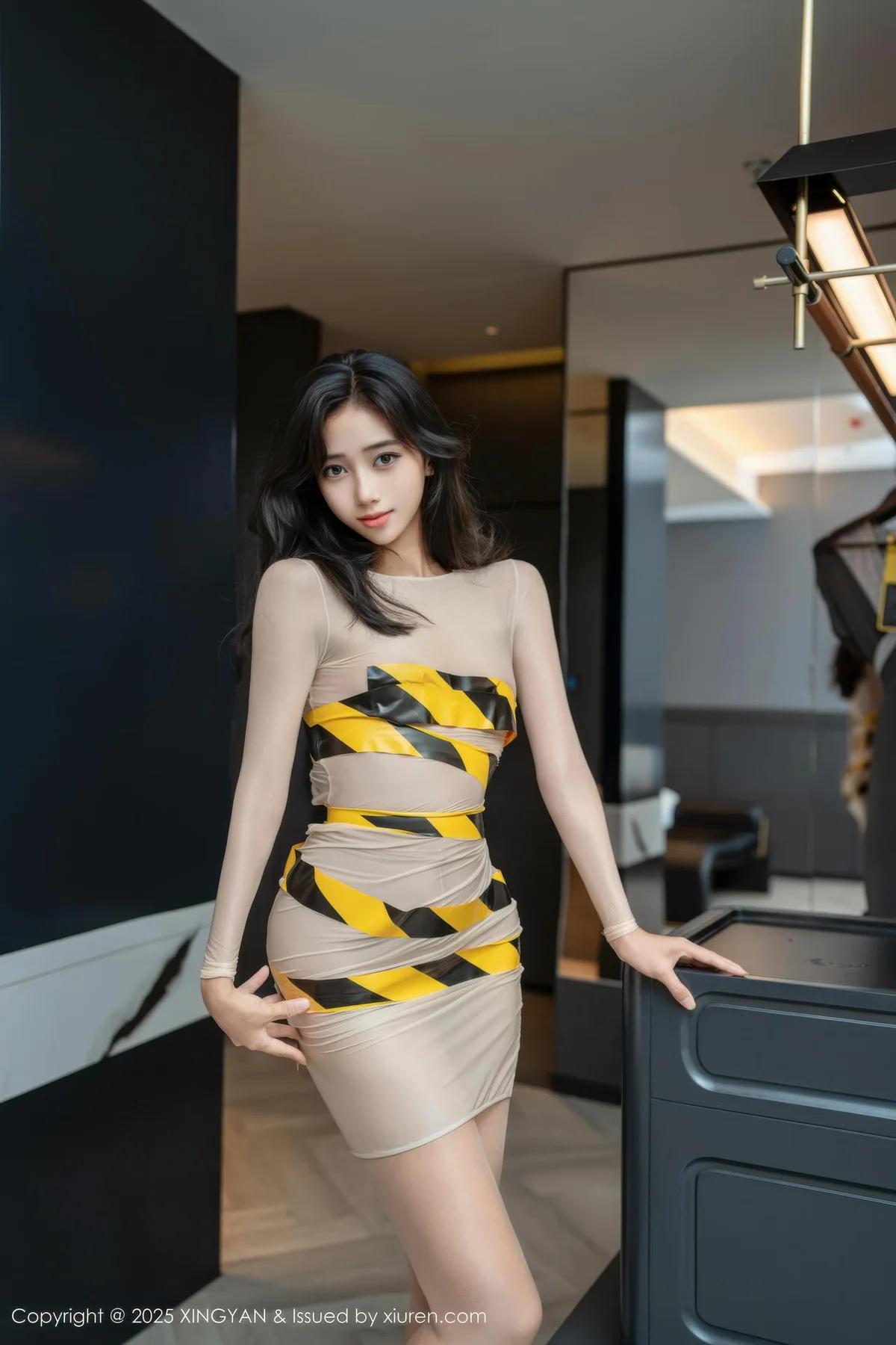 XINGYAN 星颜社 Vol.421 时安安 捆绑肉色连衣短裙 - 2