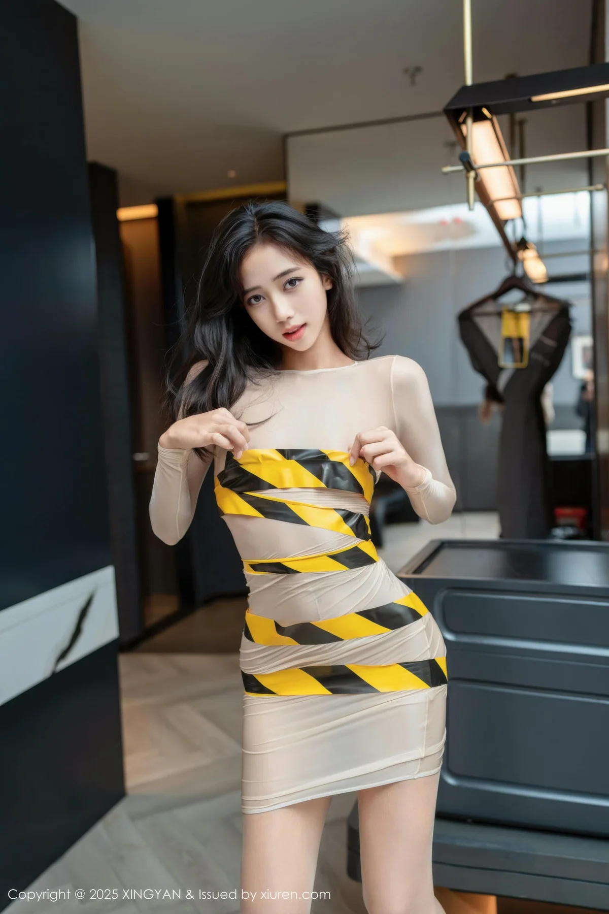 XINGYAN 星颜社 Vol.421 时安安 捆绑肉色连衣短裙 - 9