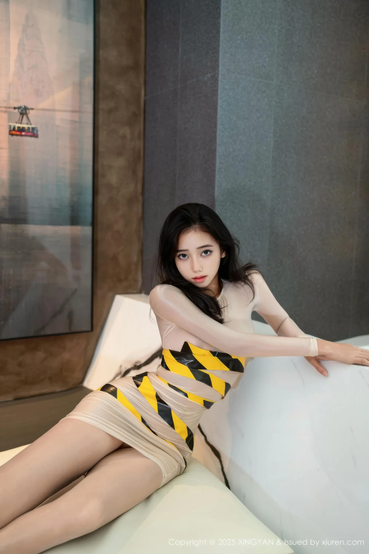 XINGYAN 星颜社 Vol.421 时安安 捆绑肉色连衣短裙 - 9