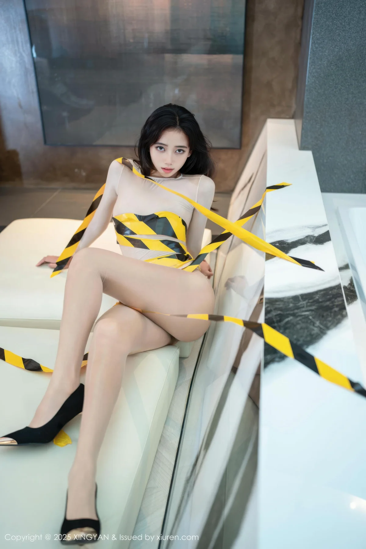 XINGYAN 星颜社 Vol.421 时安安 捆绑肉色连衣短裙 - 7