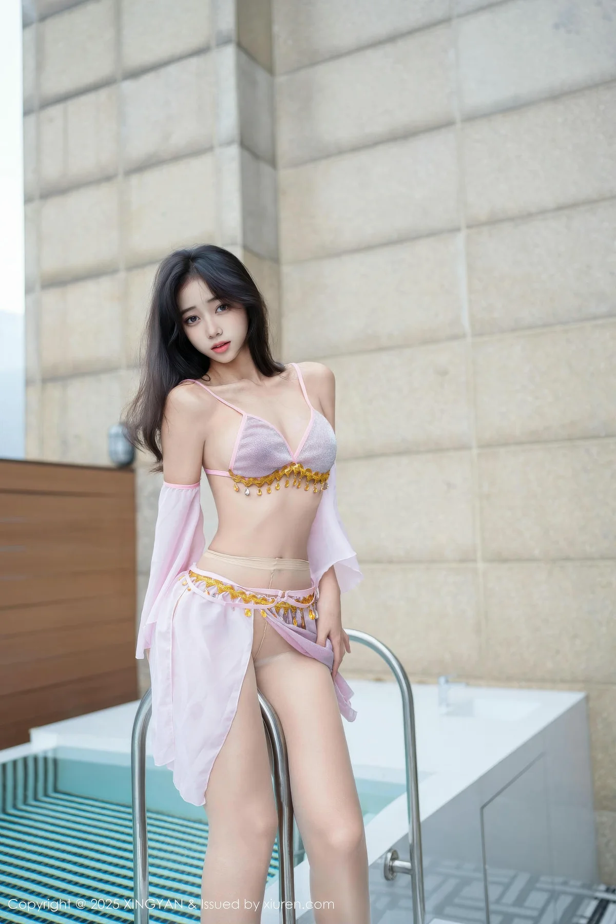 XINGYAN 星颜社 Vol.430 时安安 紫色泳衣肉色丝袜 - 6