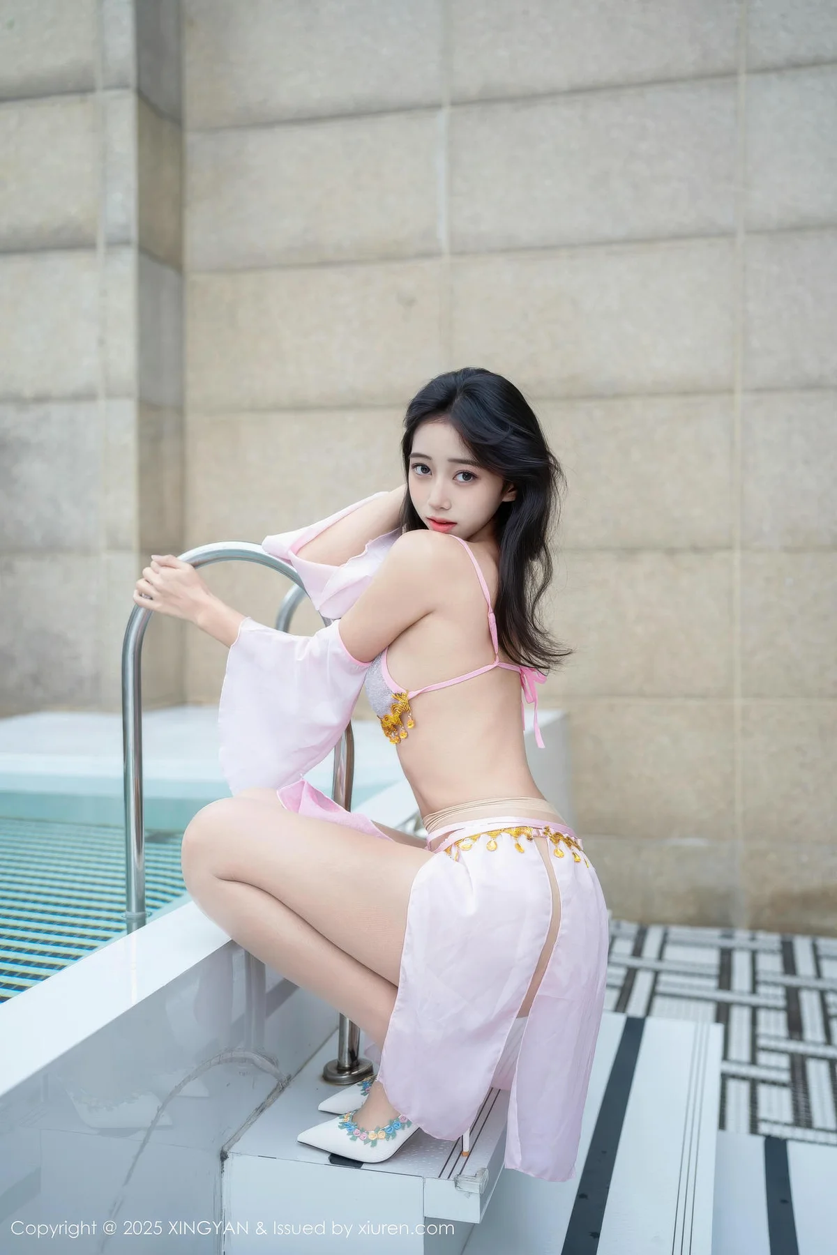 XINGYAN 星颜社 Vol.430 时安安 紫色泳衣肉色丝袜 - 7