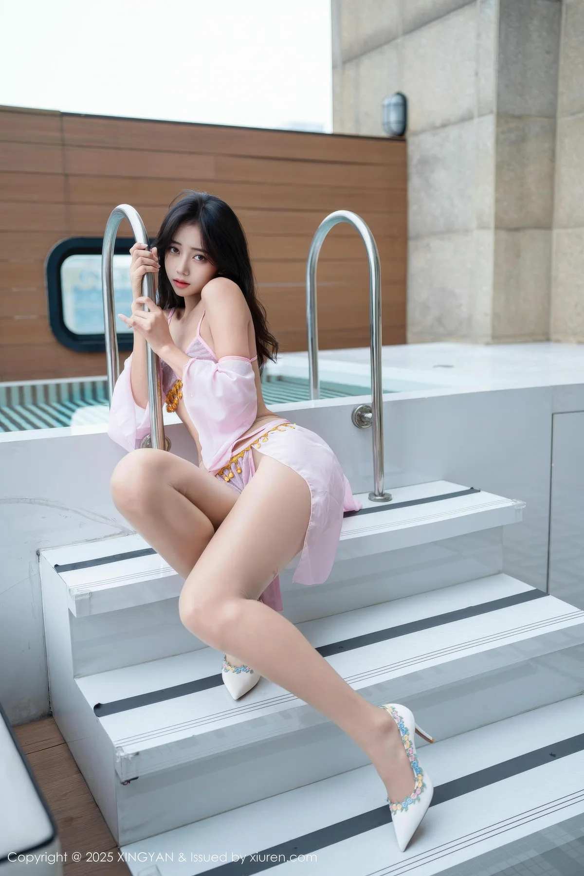 XINGYAN 星颜社 Vol.430 时安安 紫色泳衣肉色丝袜 - 4