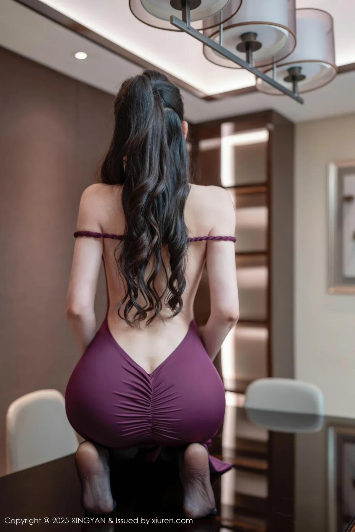 XINGYAN 星颜社 Vol.436 李丽莎 紫色连衣裙魅惑黑丝 - 1