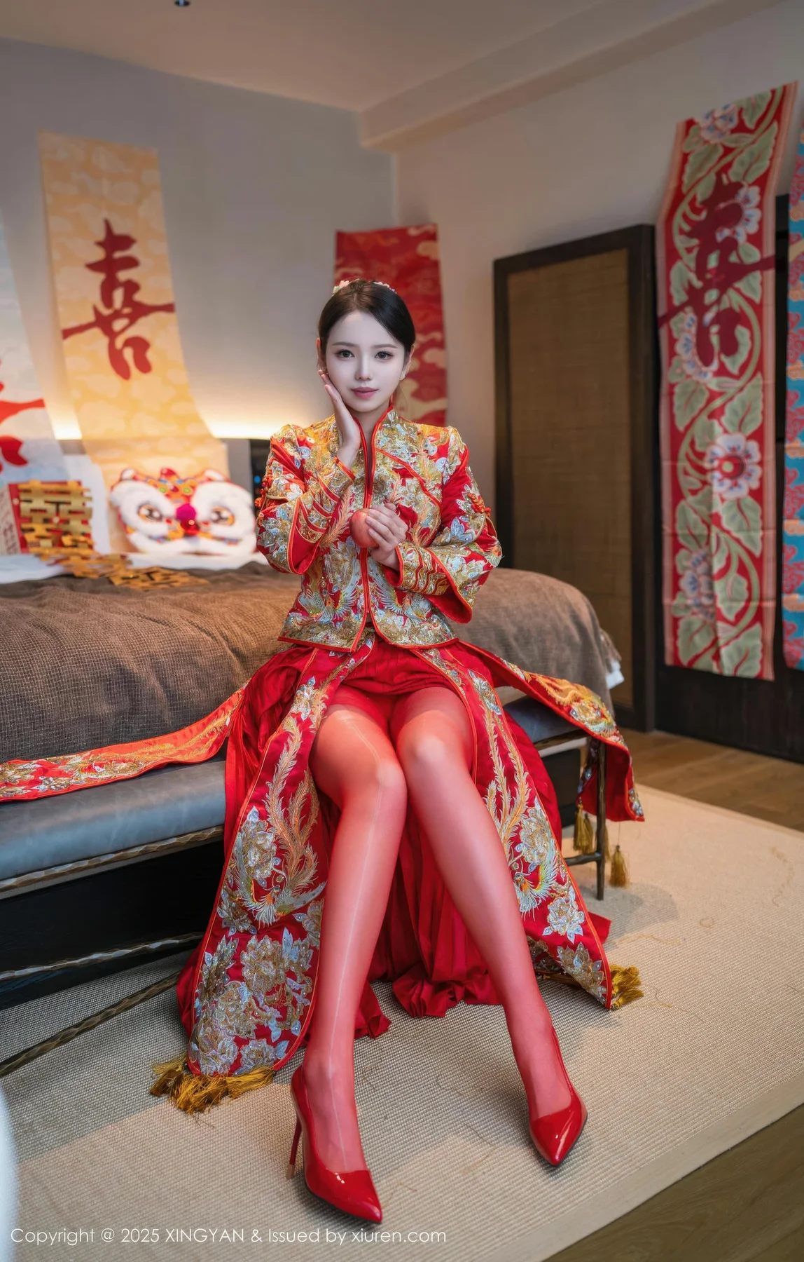 XINGYAN 星颜社 Vol.438 大美妞儿 红色新娘服饰 - 2