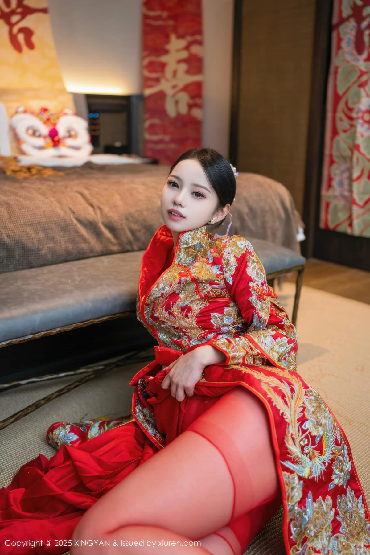 XINGYAN 星颜社 Vol.438 大美妞儿 红色新娘服饰 - 2