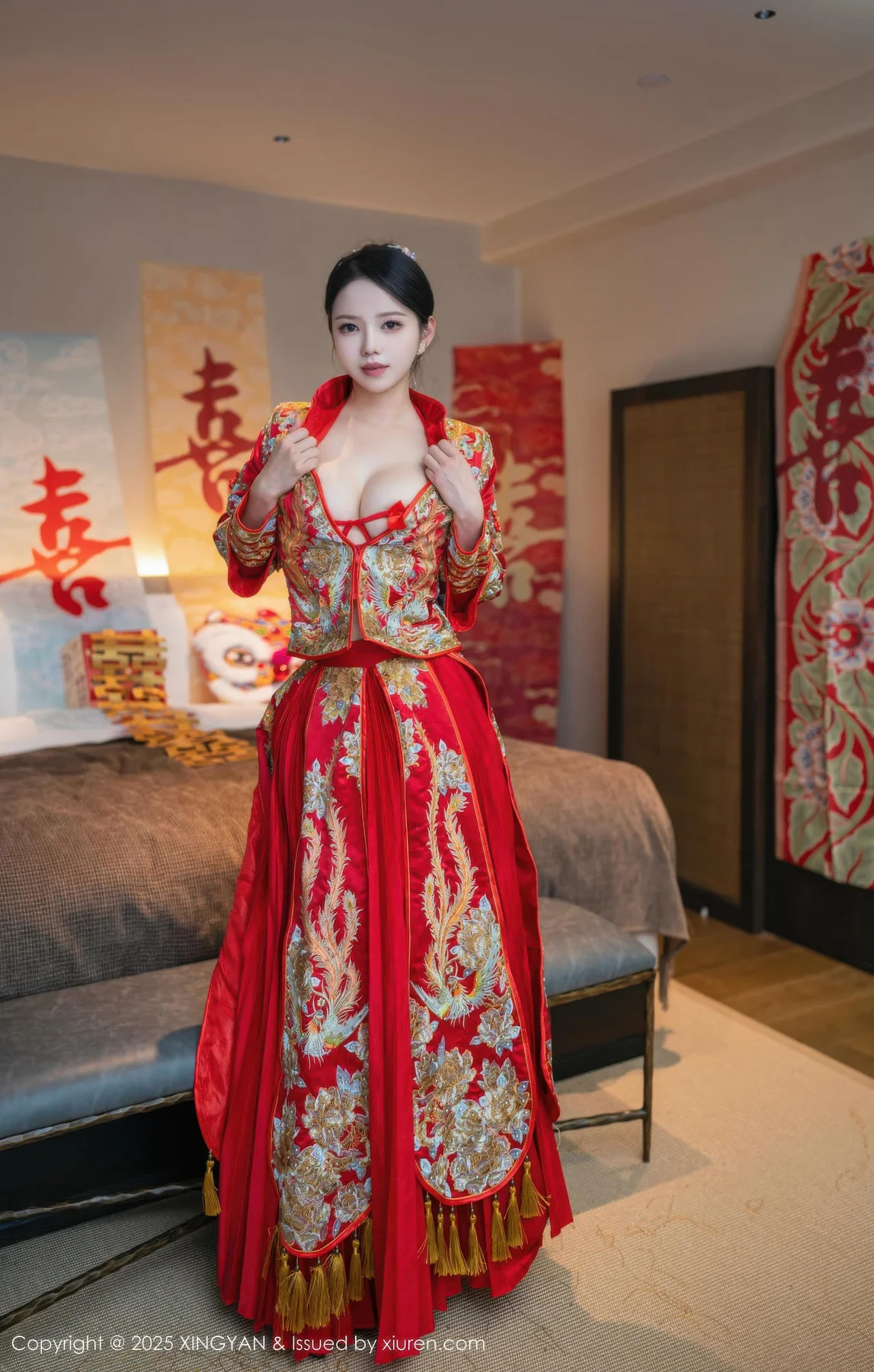 XINGYAN 星颜社 Vol.438 大美妞儿 红色新娘服饰 - 6