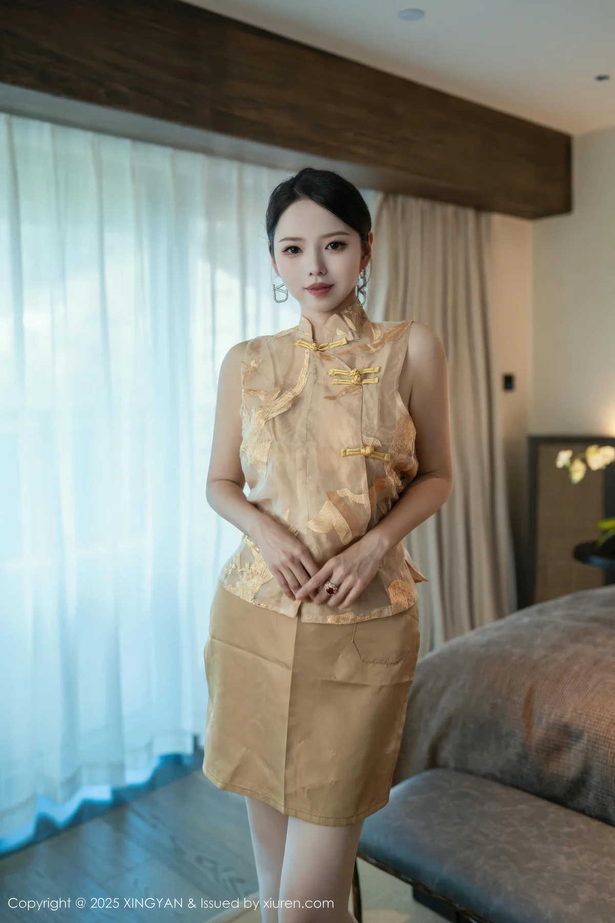 XINGYAN 星颜社 Vol.441 大美妞儿 白色珍珠内衣 - 1