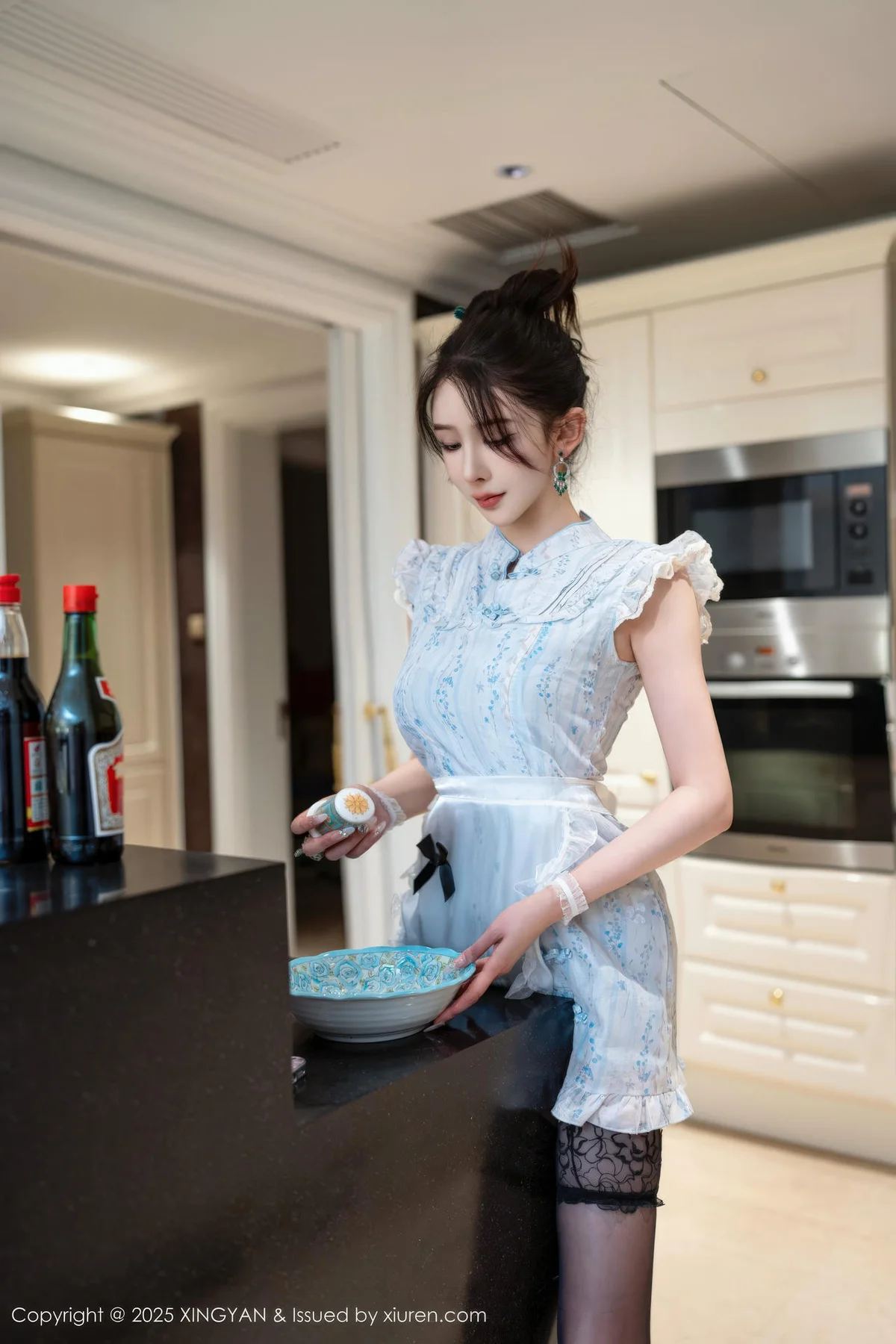 XINGYAN 星颜社 Vol.444 李丽莎 厨娘旗袍性感魅惑黑丝 - 2