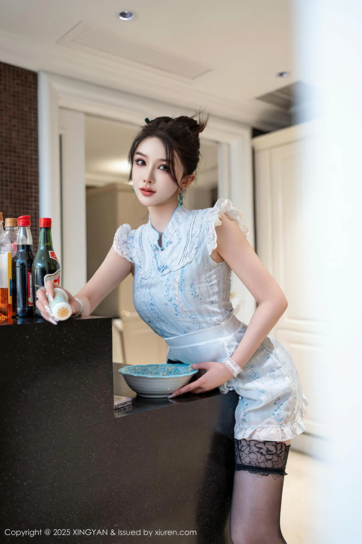 XINGYAN 星颜社 Vol.444 李丽莎 厨娘旗袍性感魅惑黑丝 - 3