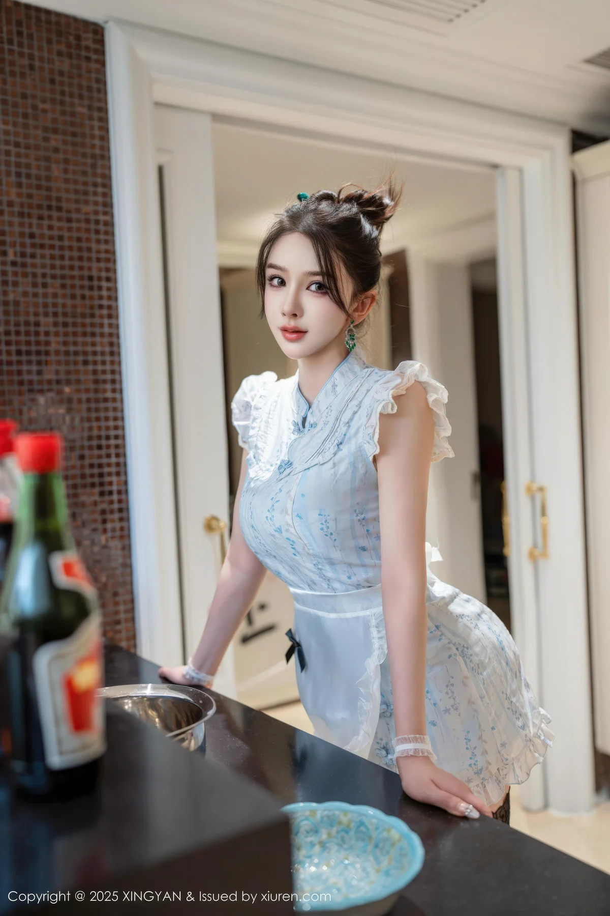 XINGYAN 星颜社 Vol.444 李丽莎 厨娘旗袍性感魅惑黑丝 - 6