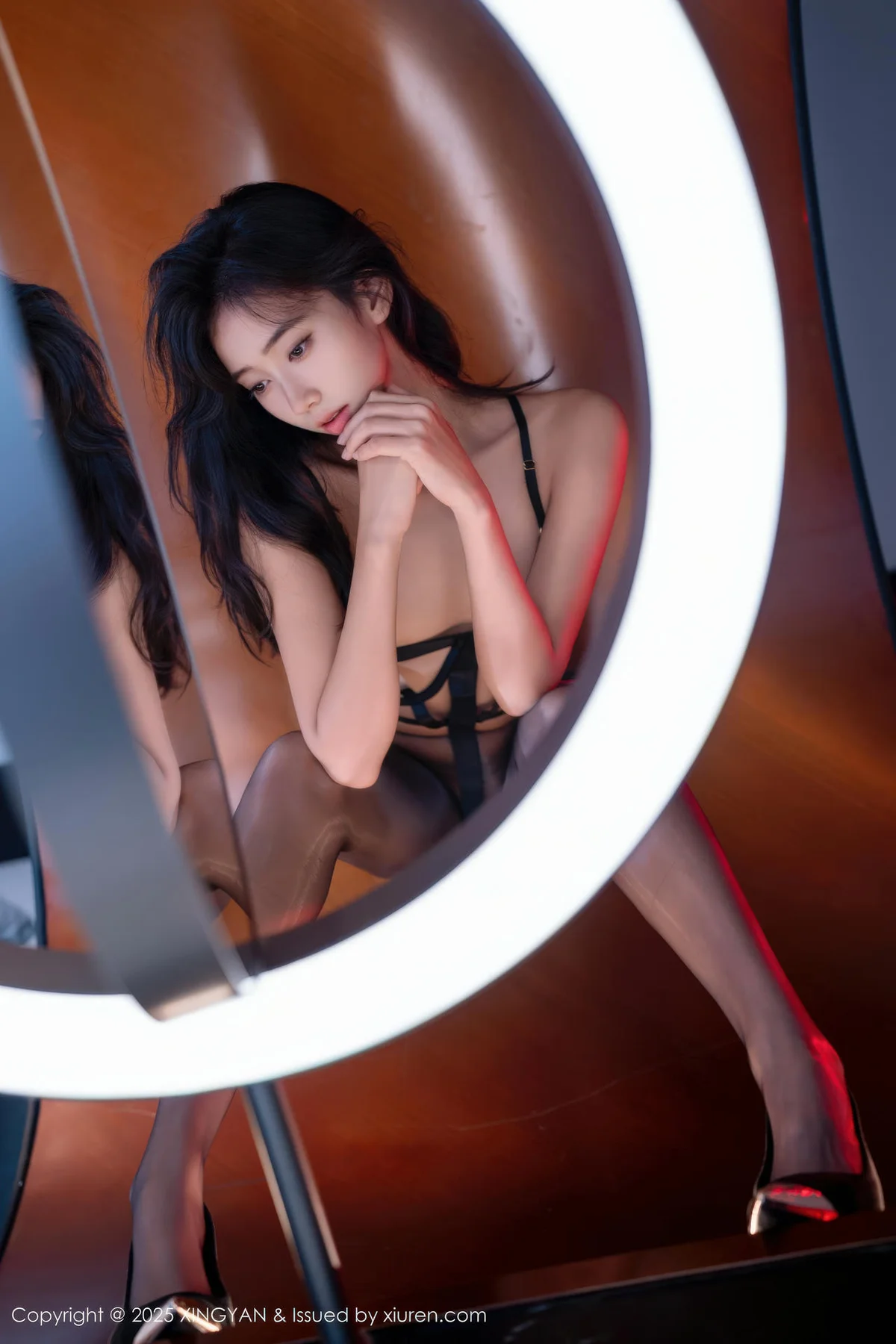 XINGYAN 星颜社 Vol.446 时安安 透视黑色情趣内衣 - 8