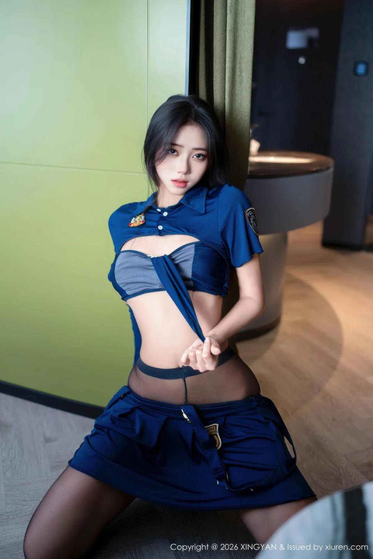 XINGYAN 星颜社 Vol.458 时安安 蓝色制服诱惑 - 9