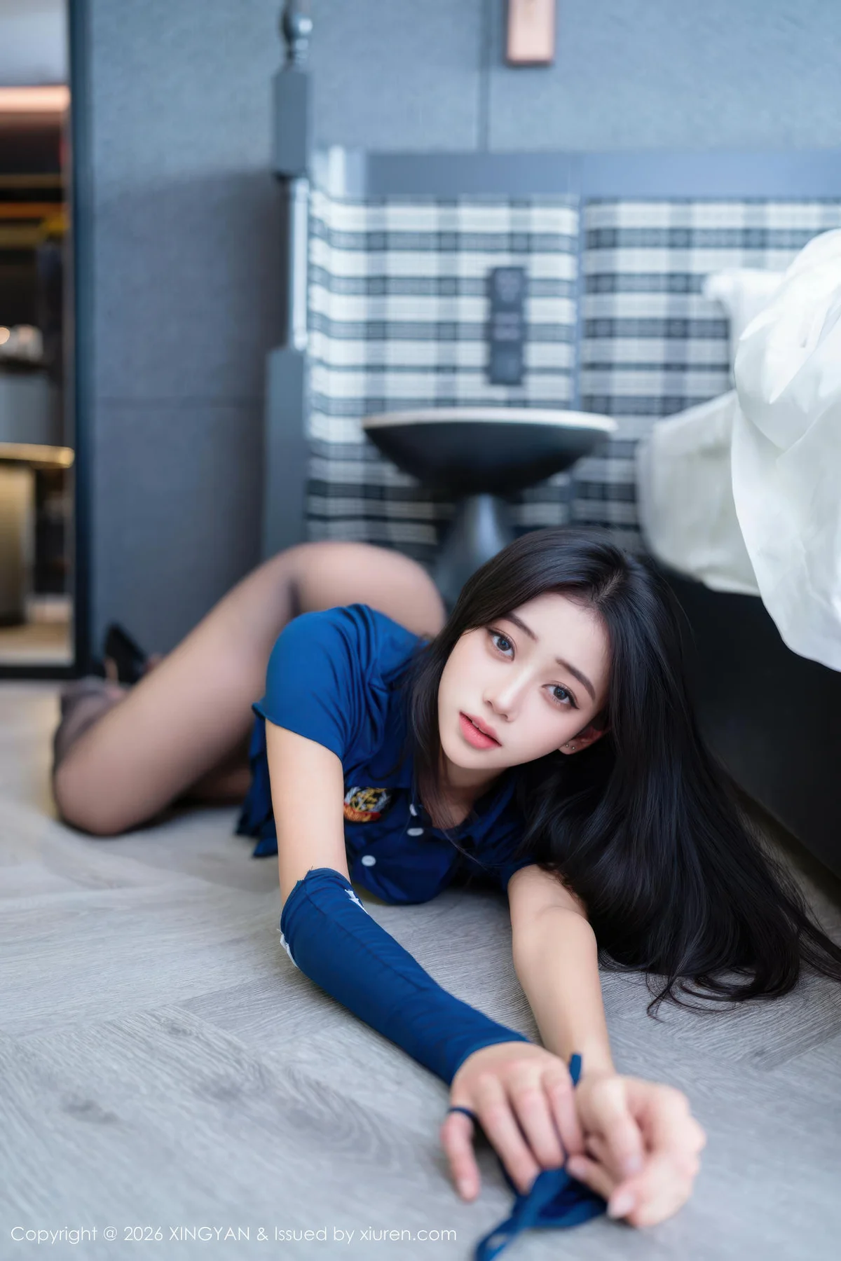 XINGYAN 星颜社 Vol.458 时安安 蓝色制服诱惑 - 3