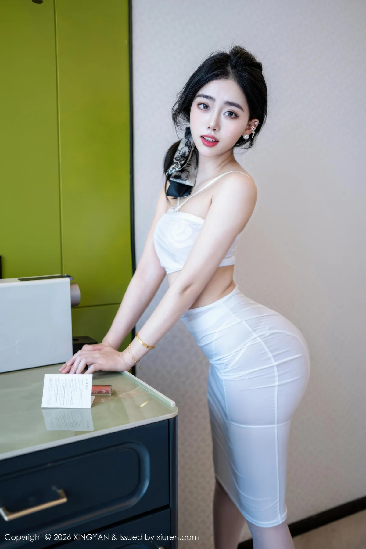 XINGYAN 星颜社 Vol.459 阮福福 白色长裙白丝袜 - 5