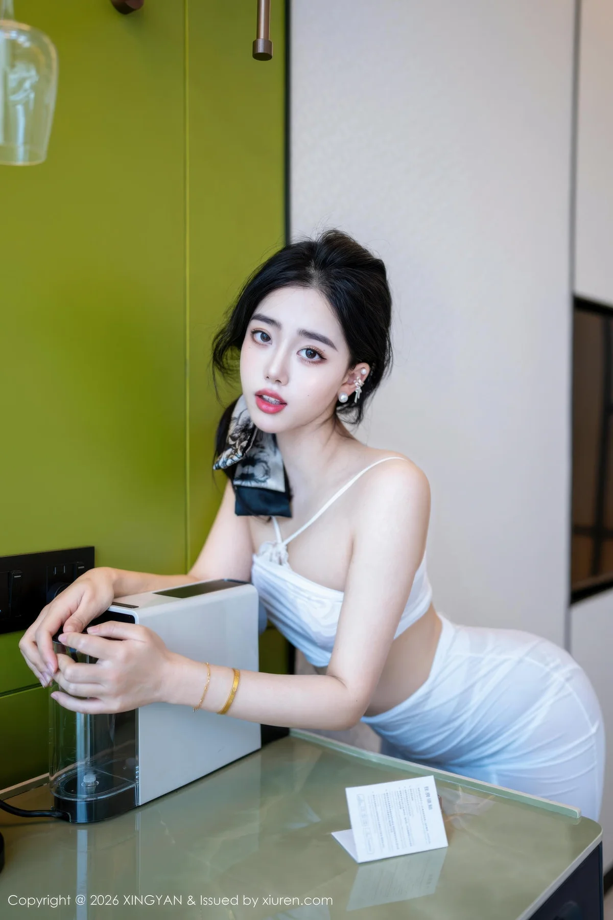 XINGYAN 星颜社 Vol.459 阮福福 白色长裙白丝袜 - 7