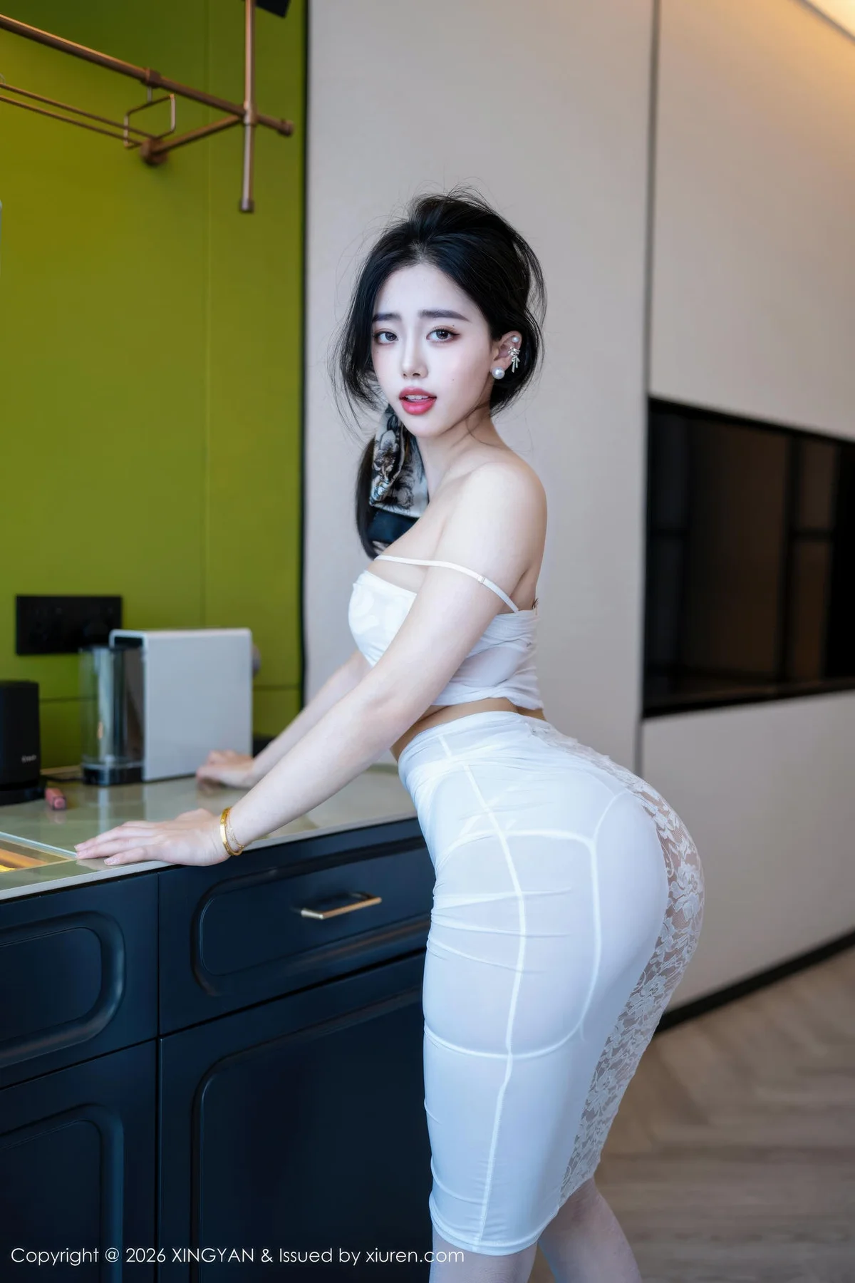 XINGYAN 星颜社 Vol.459 阮福福 白色长裙白丝袜 - 3