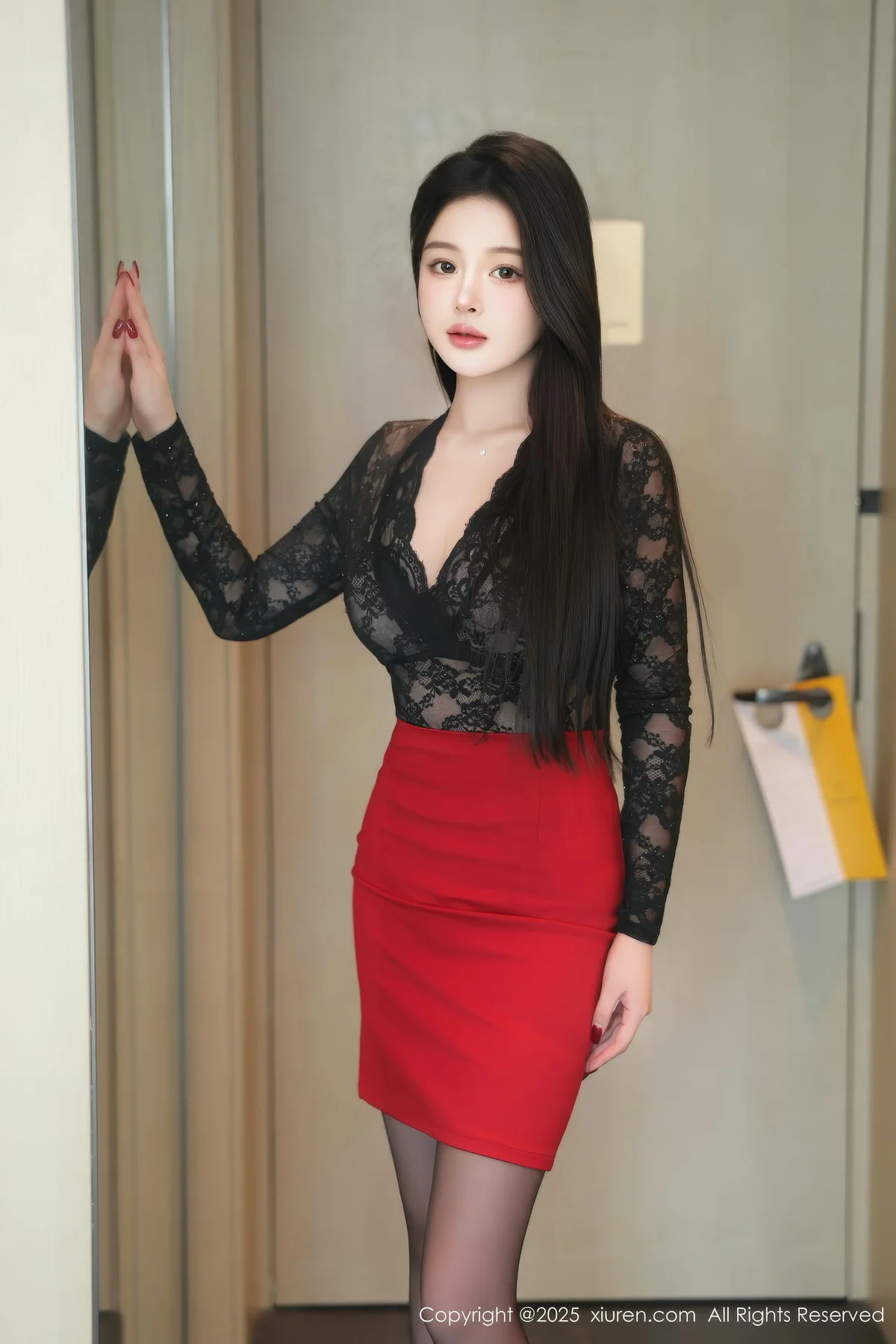 XiuRen 秀人 No.10007 温妮 吊袜玉足美女私房 - 1