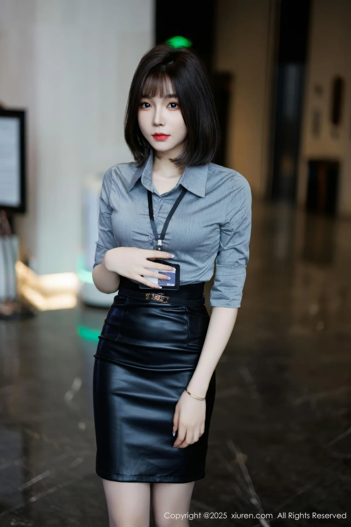 XiuRen 秀人 No.10080 徐莉芝Booty 皮裙长腿高跟 - 3