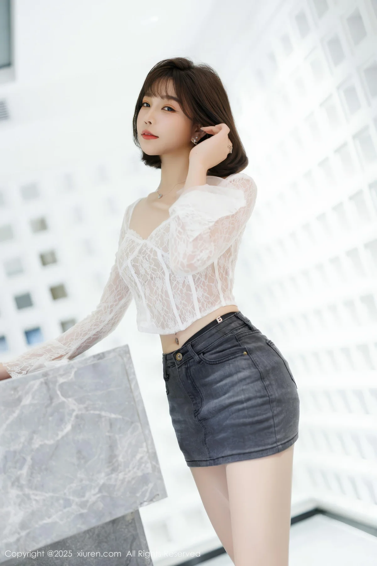 XiuRen 秀人 No.10113 徐莉芝Booty 蓝色超短牛仔裤 - 9