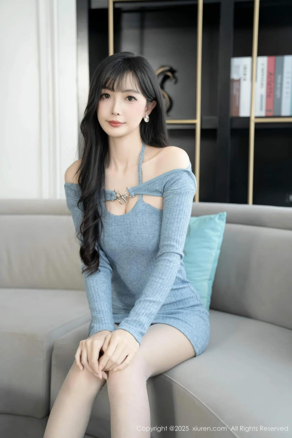 XiuRen 秀人 No.10124 樱桃小阑子 浅蓝色连衣短裙 - 10