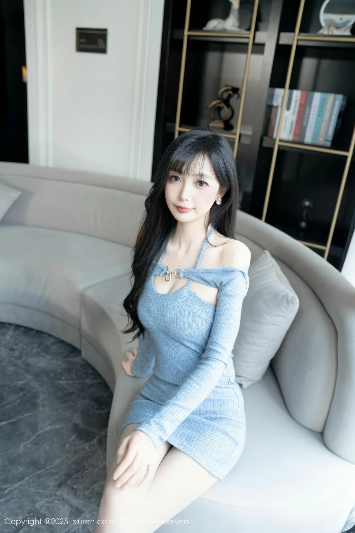 XiuRen 秀人 No.10124 樱桃小阑子 浅蓝色连衣短裙 - 6