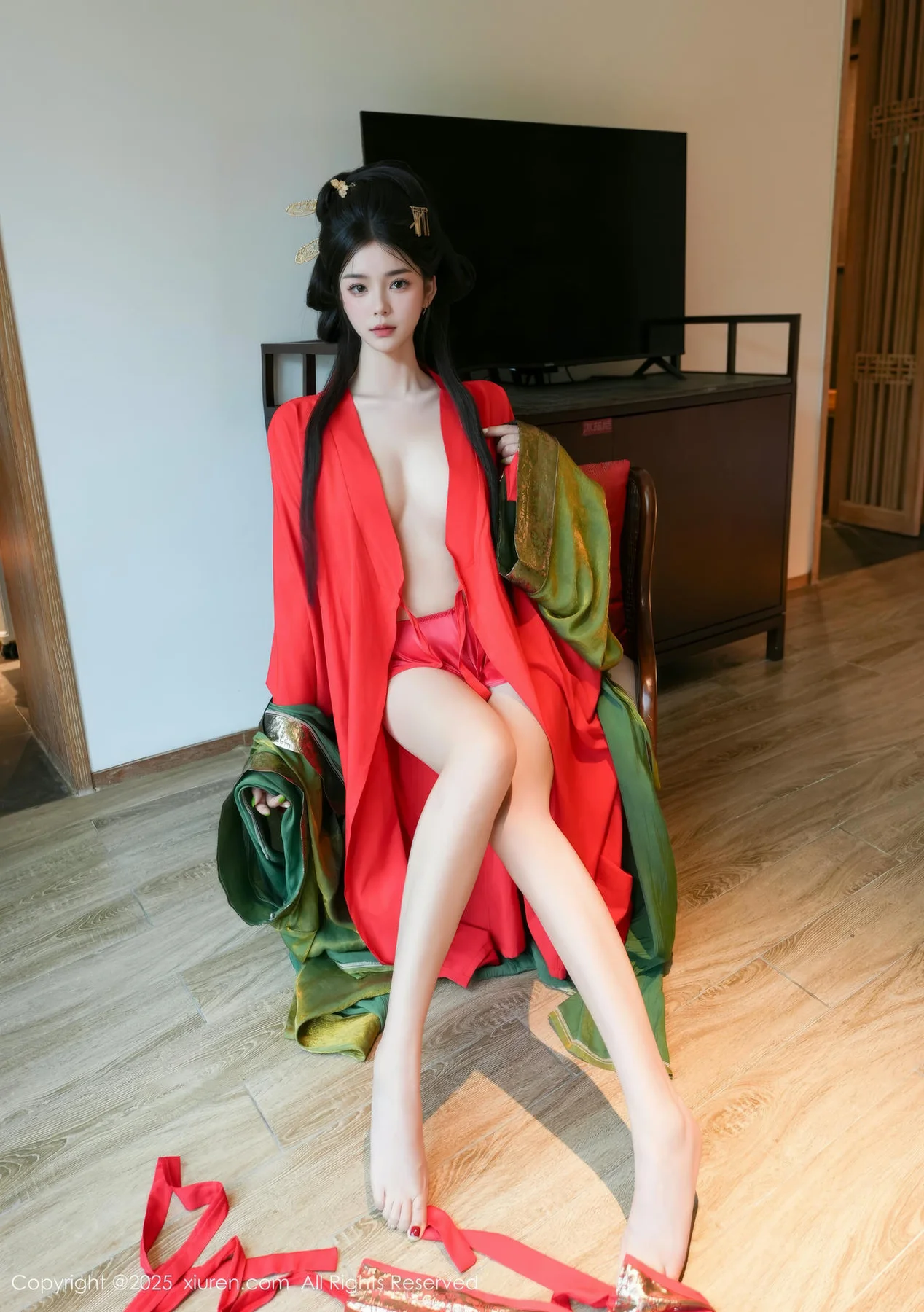 XiuRen 秀人 No.10126 雪糕CiCi 古装制服玉体户外 - 4