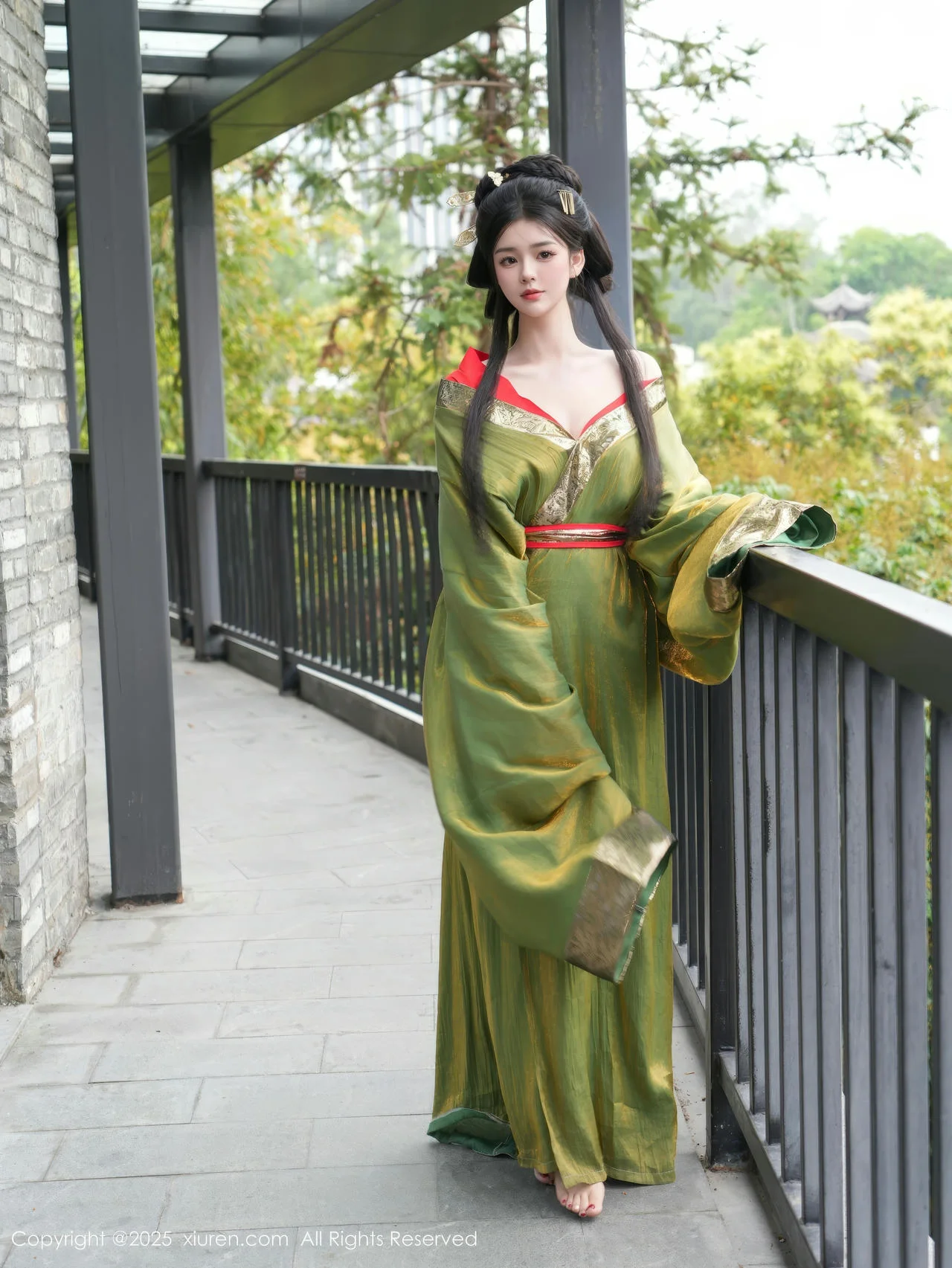 XiuRen 秀人 No.10126 雪糕CiCi 古装制服玉体户外 - 5