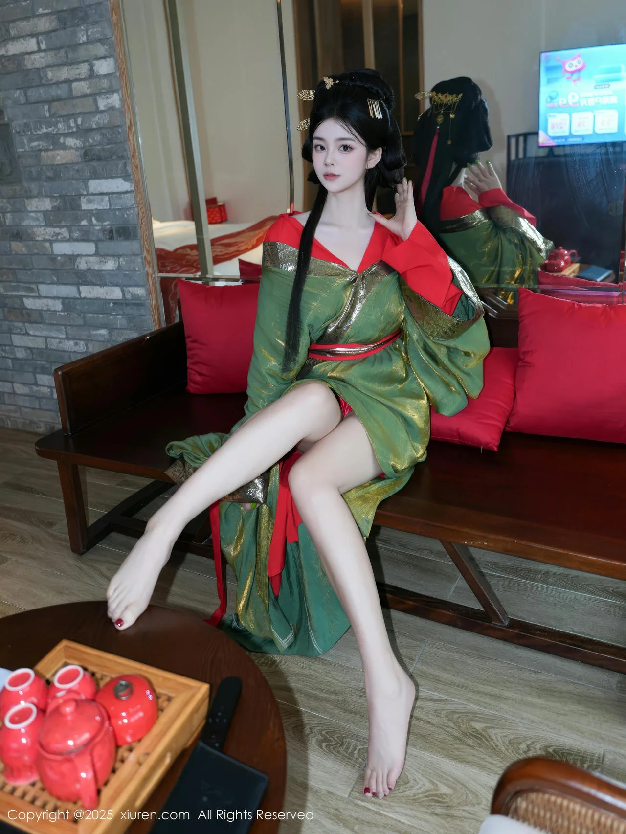 XiuRen 秀人 No.10126 雪糕CiCi 古装制服玉体户外 - 8