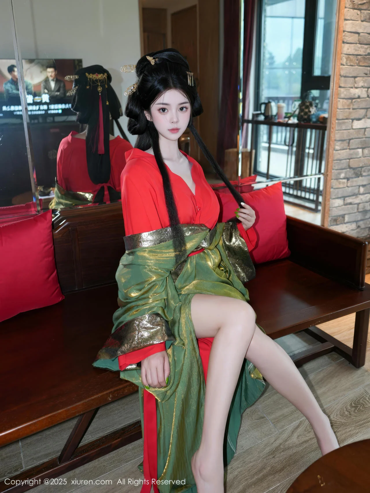 XiuRen 秀人 No.10126 雪糕CiCi 古装制服玉体户外 - 9