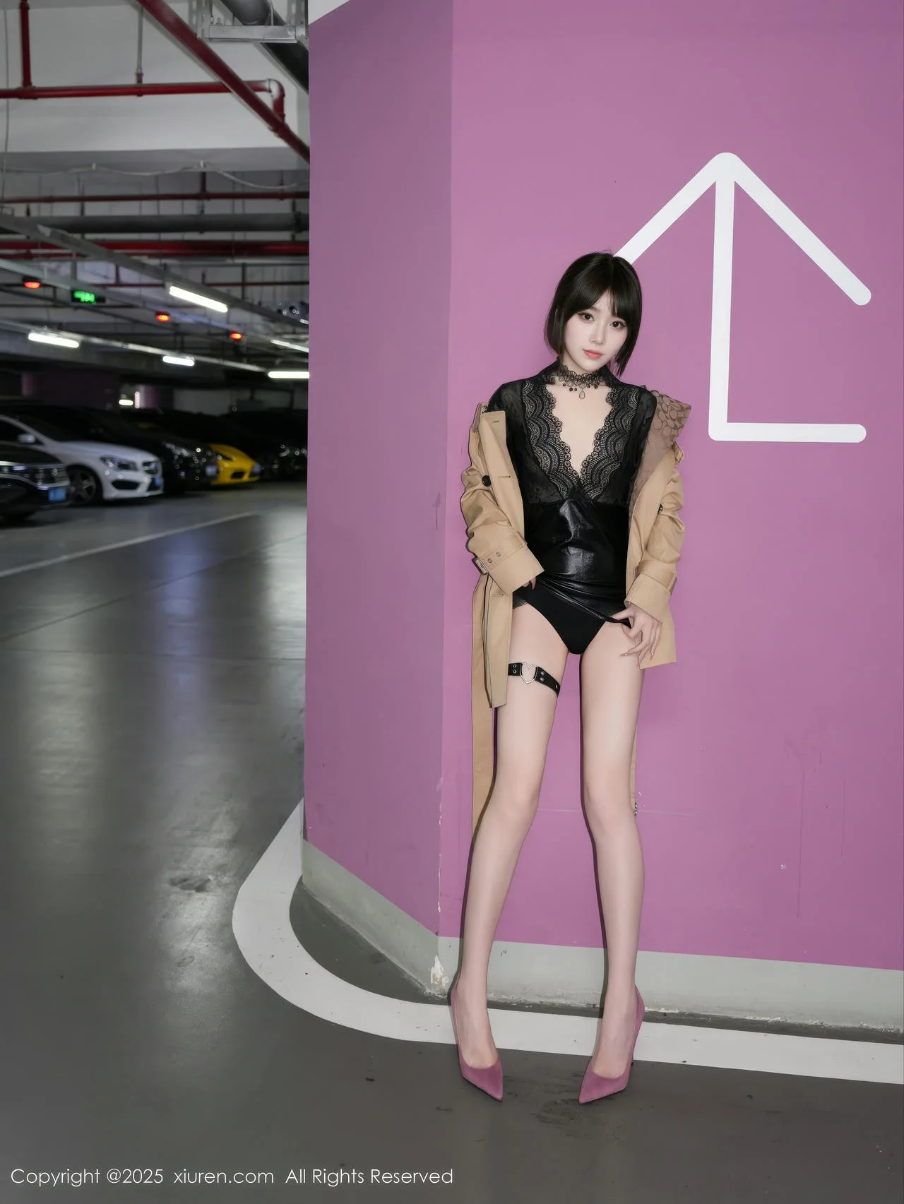 XiuRen 秀人 No.10134 汁汁 皮裙地下停车场 - 2