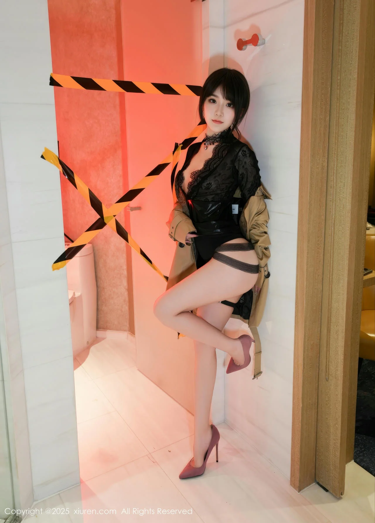 XiuRen 秀人 No.10134 汁汁 皮裙地下停车场 - 6