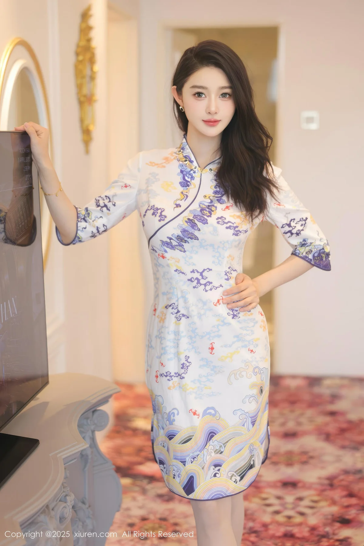 XiuRen 秀人 No.10144 Candy糖糖 旗袍制服妩媚身姿 - 1