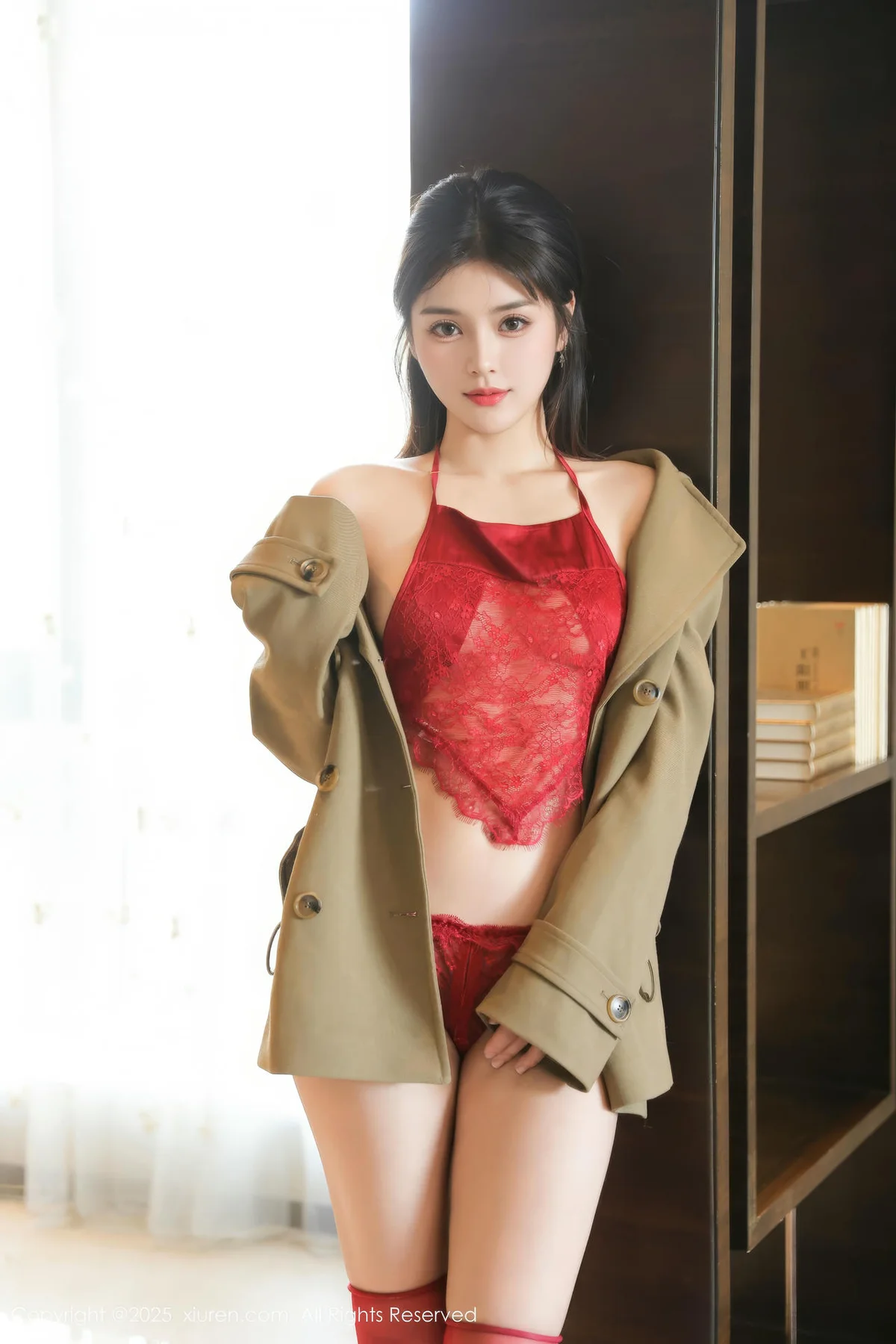 XiuRen 秀人 No.10148 小甜甜甜 红色情趣丝袜内衣 - 2