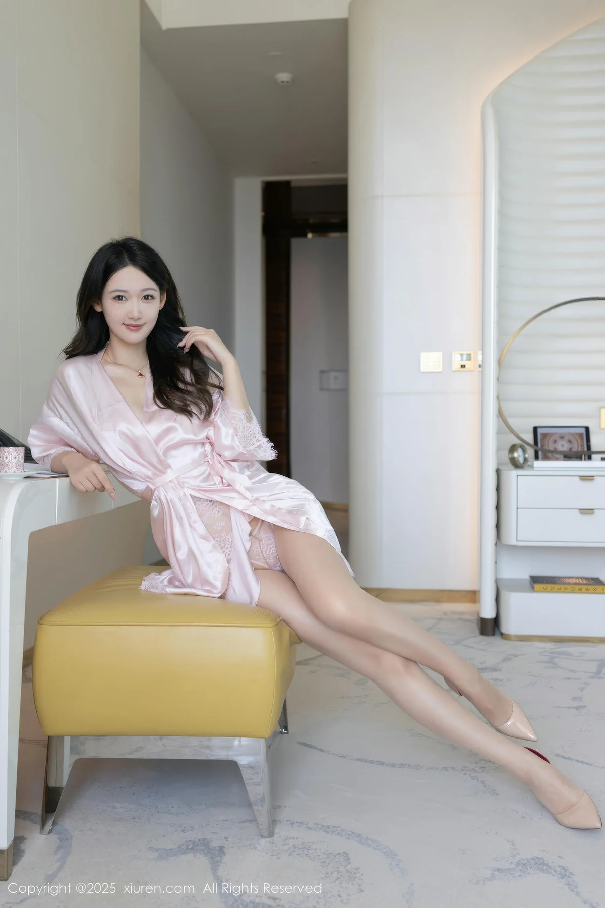 XiuRen 秀人 No.10150 唐安琪 粉色连衣短裙 - 7