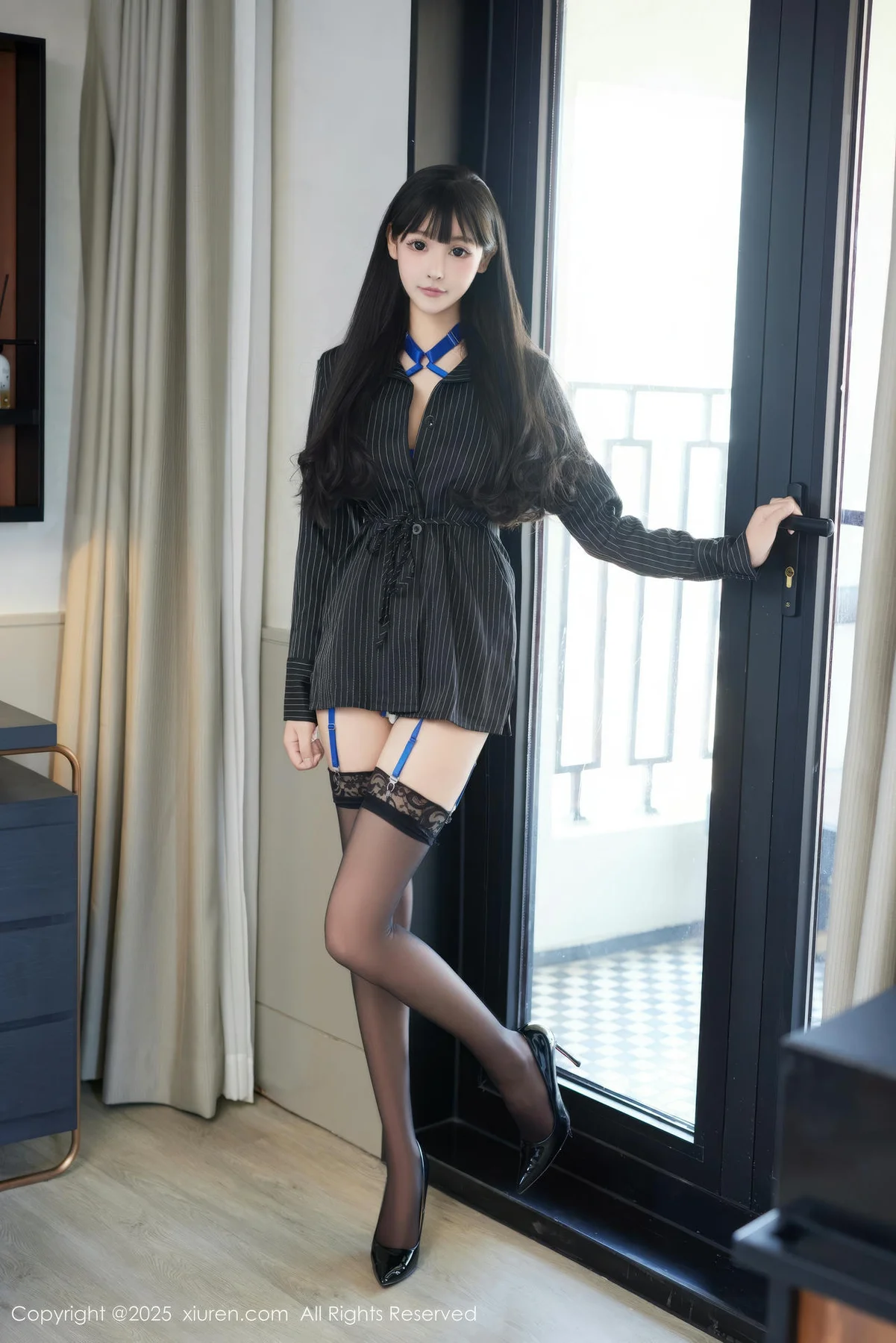 XiuRen 秀人 No.10154 智恩baby 性感蓝色情趣内衣 - 6