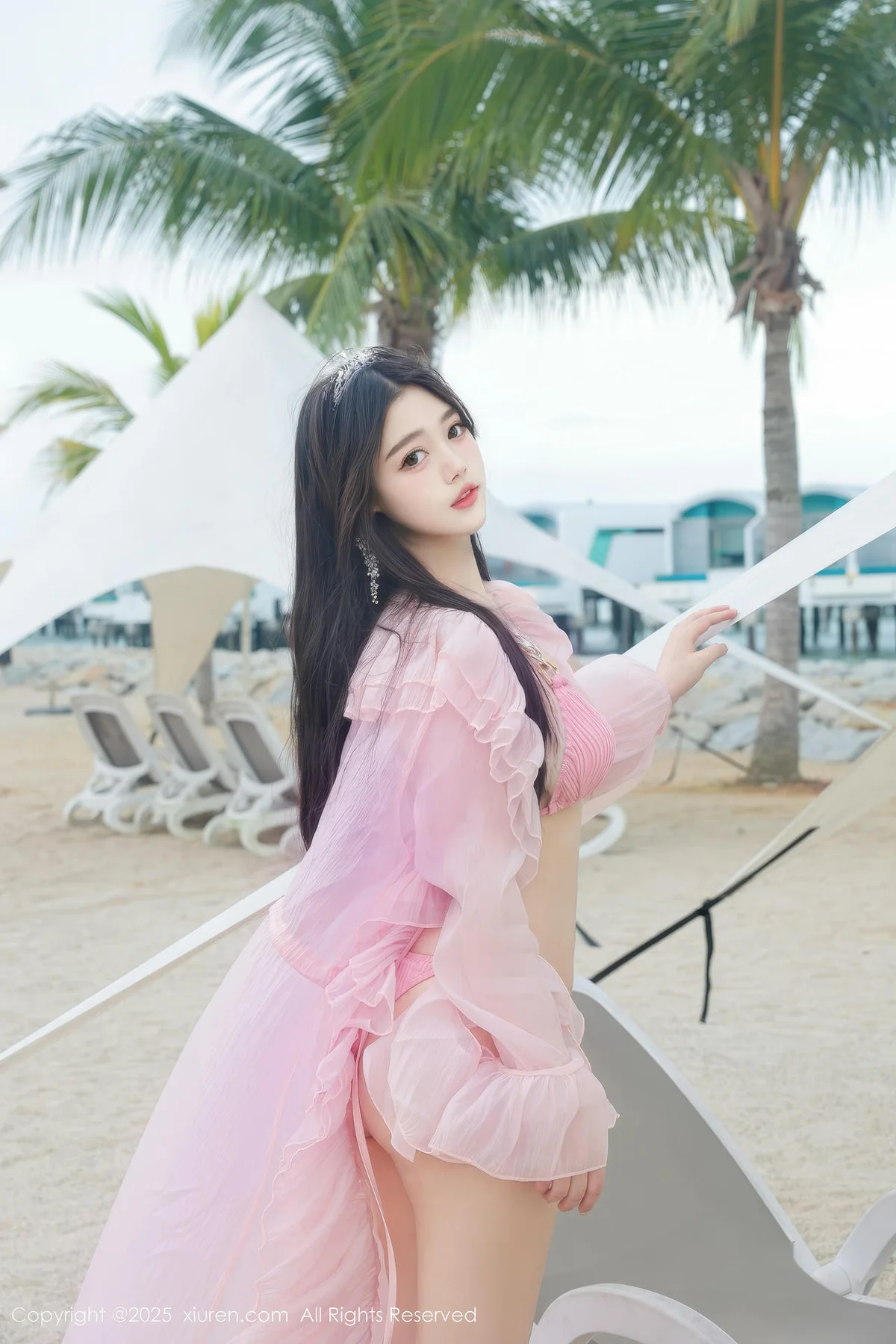 XiuRen 秀人 No.10160 蛋蛋宝 粉色连衣裙... - 10