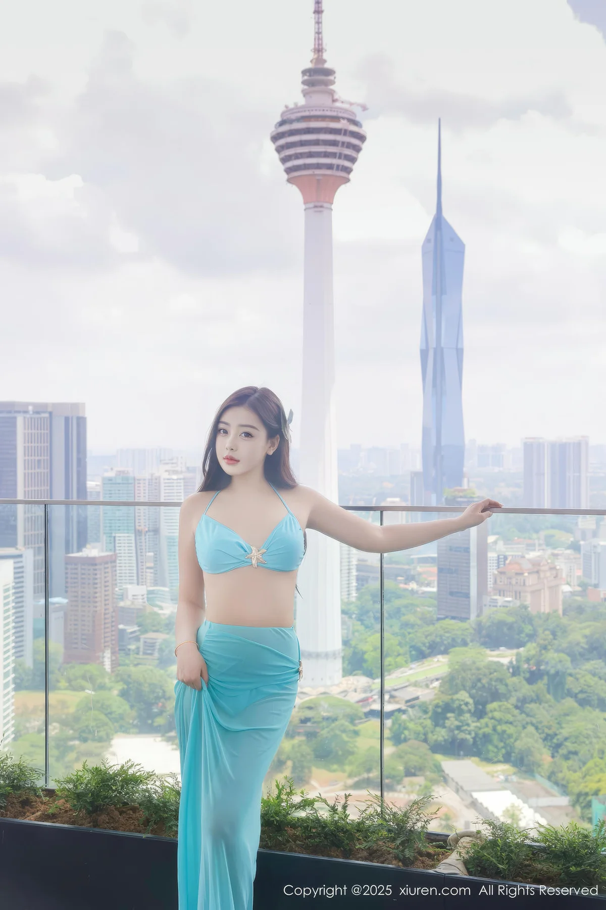 XiuRen 秀人 No.10187 希雅sia 性感蓝色泳衣 - 5