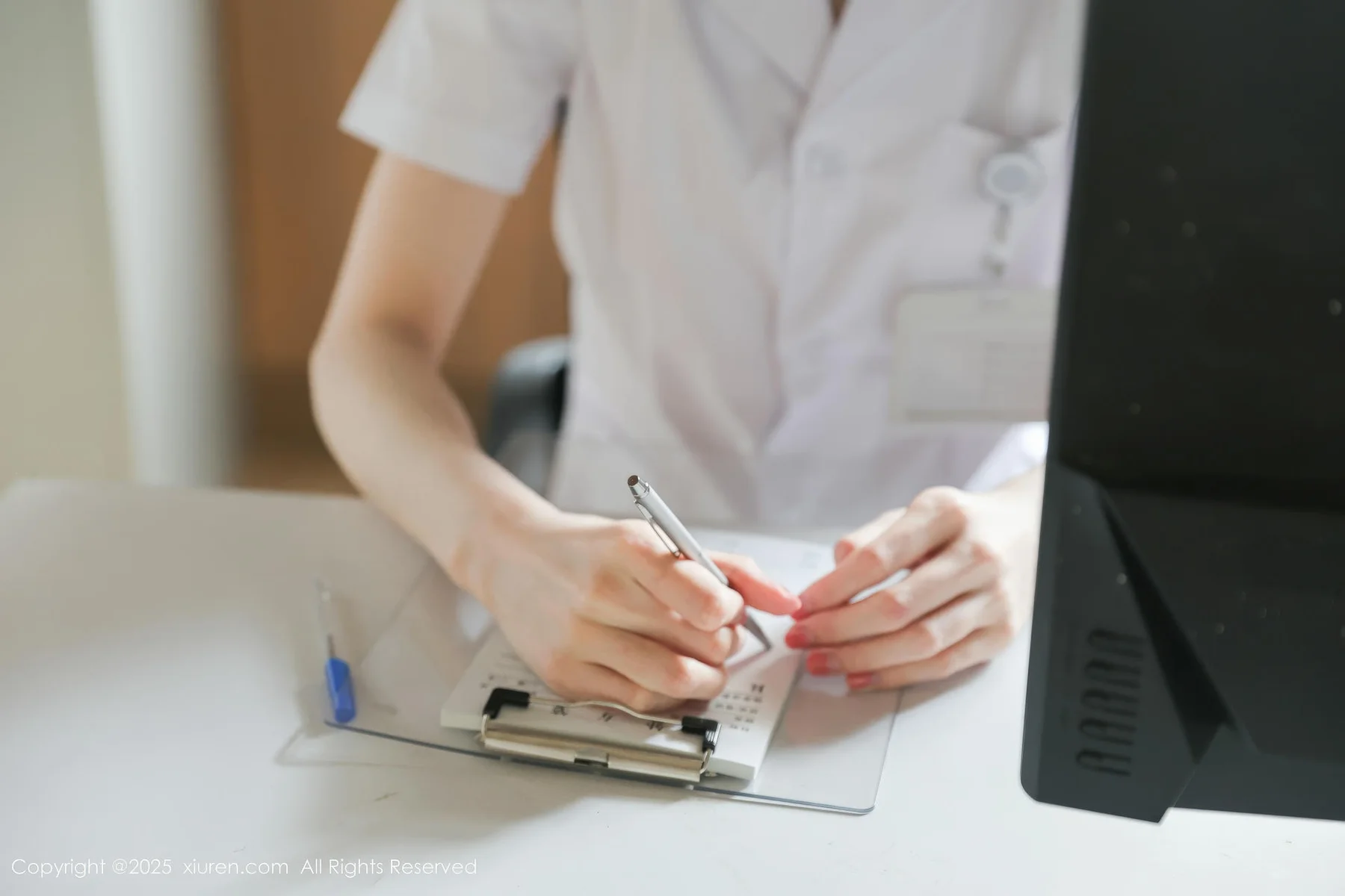 XiuRen 秀人 No.10190 布丁wow 白色护士制服 - 3