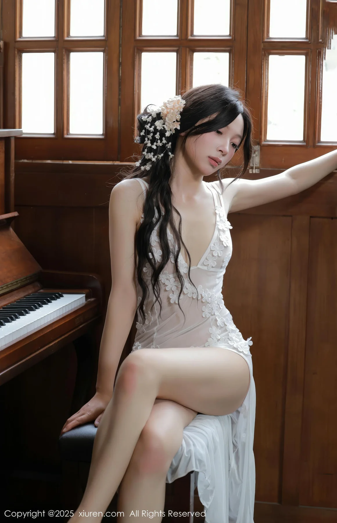 XiuRen 秀人 No.10198 橙子酱Lillian 首套写真白色蕾丝 - 2