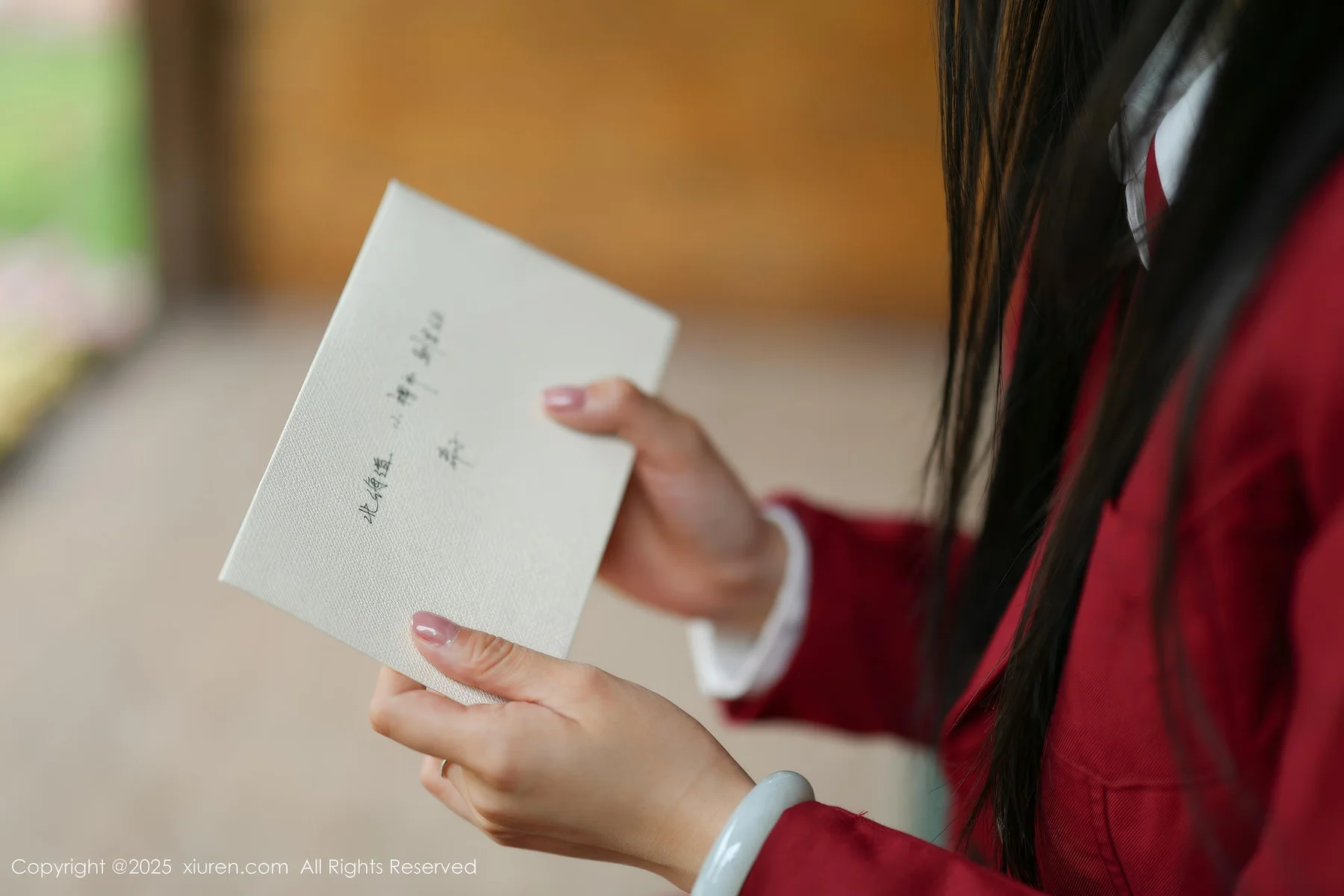 XiuRen 秀人 No.10215 茂木希子 新人红色裙子肉色丝袜 - 5