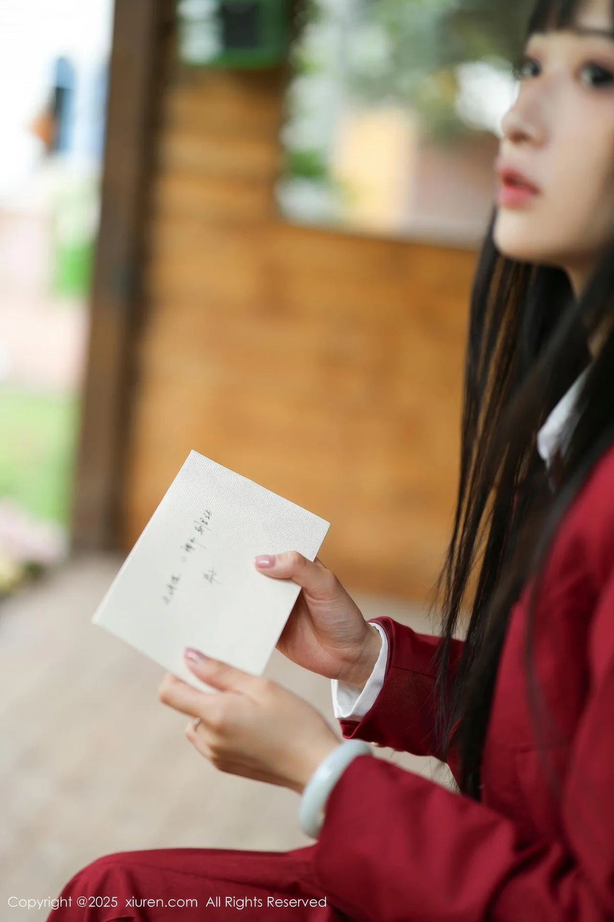 XiuRen 秀人 No.10215 茂木希子 新人红色裙子肉色丝袜 - 6