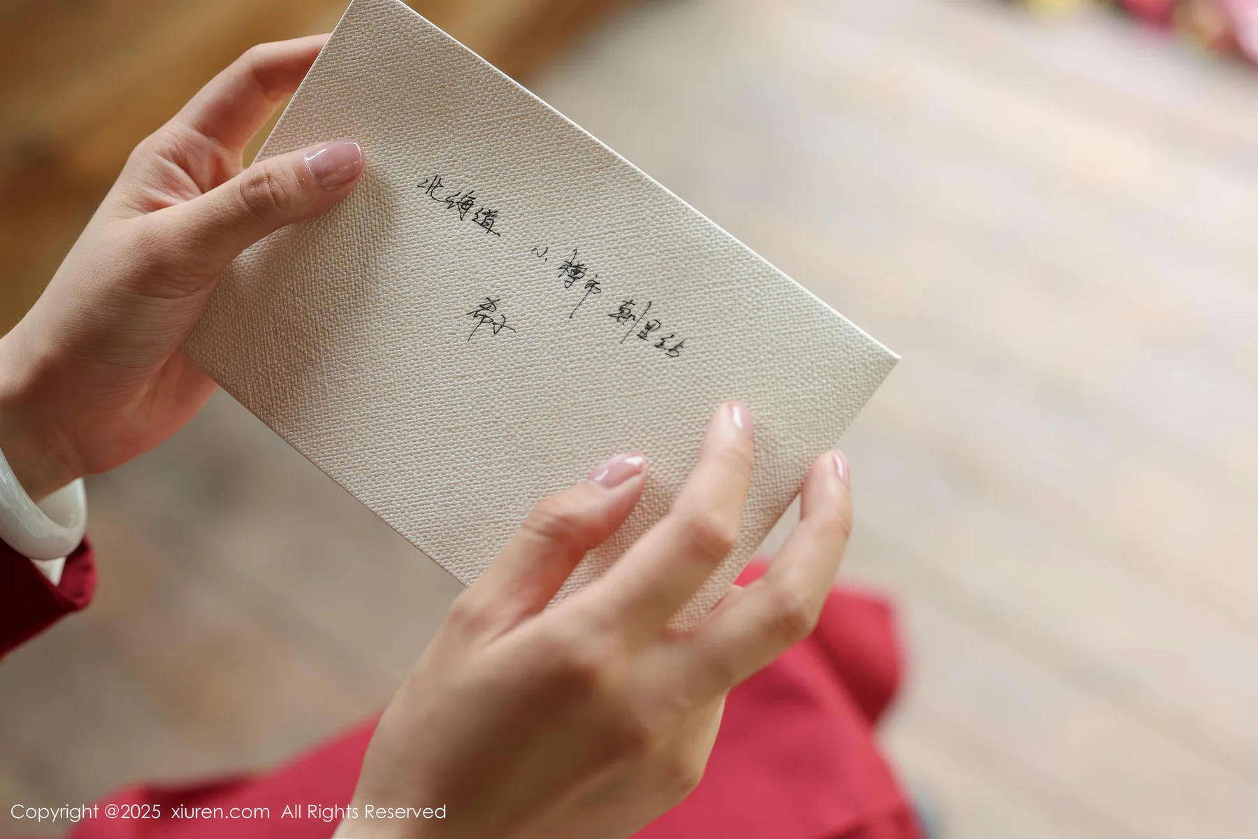 XiuRen 秀人 No.10215 茂木希子 新人红色裙子肉色丝袜 - 9