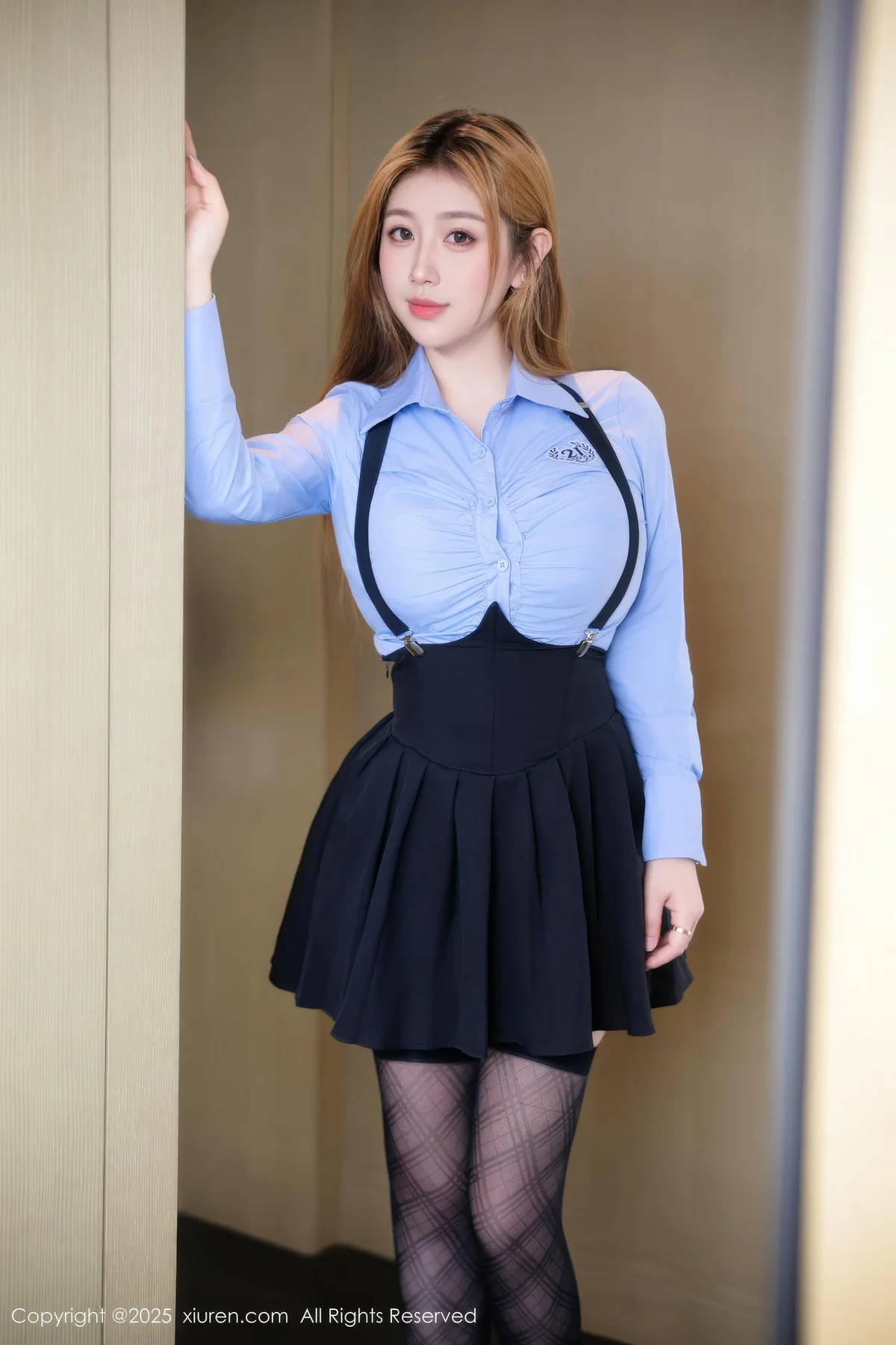 XiuRen 秀人 No.10224 M麦当劳 蓝色学生装搭配 - 1