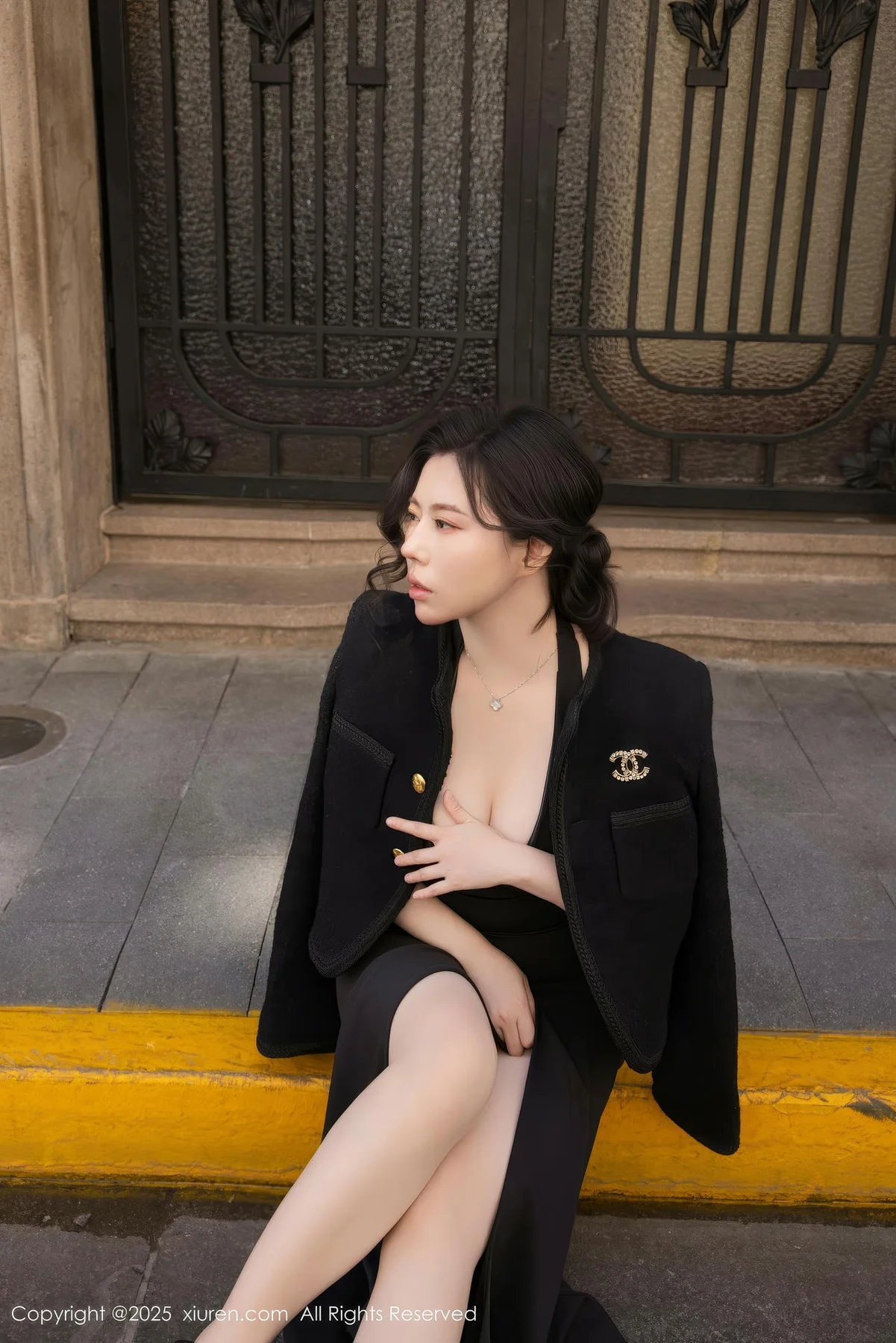 XiuRen 秀人 No.10236 白茹雪abby 黑色连衣裙 - 9