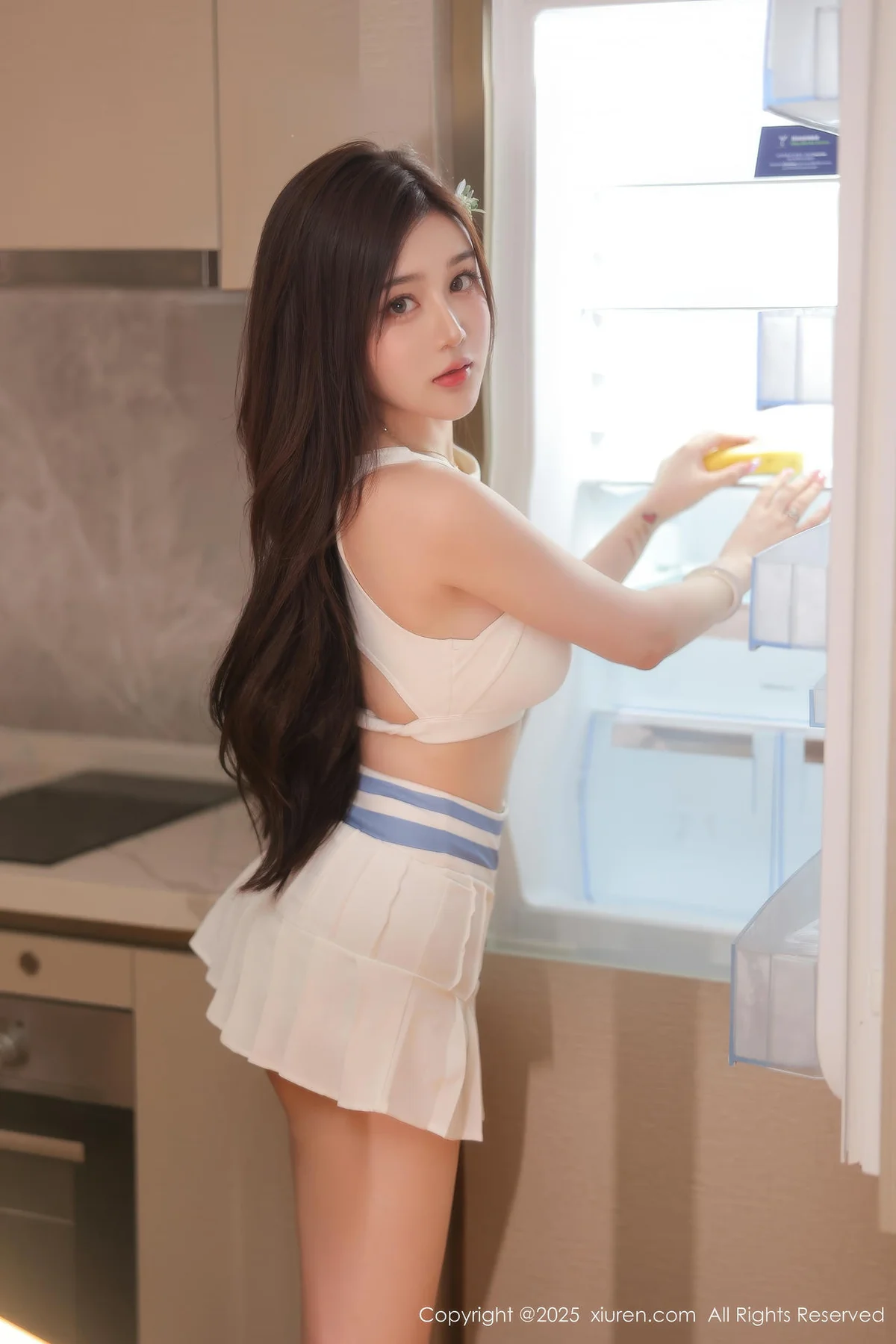 XiuRen 秀人 No.10254 奶油猫呀 白色短裙萝莉 - 3