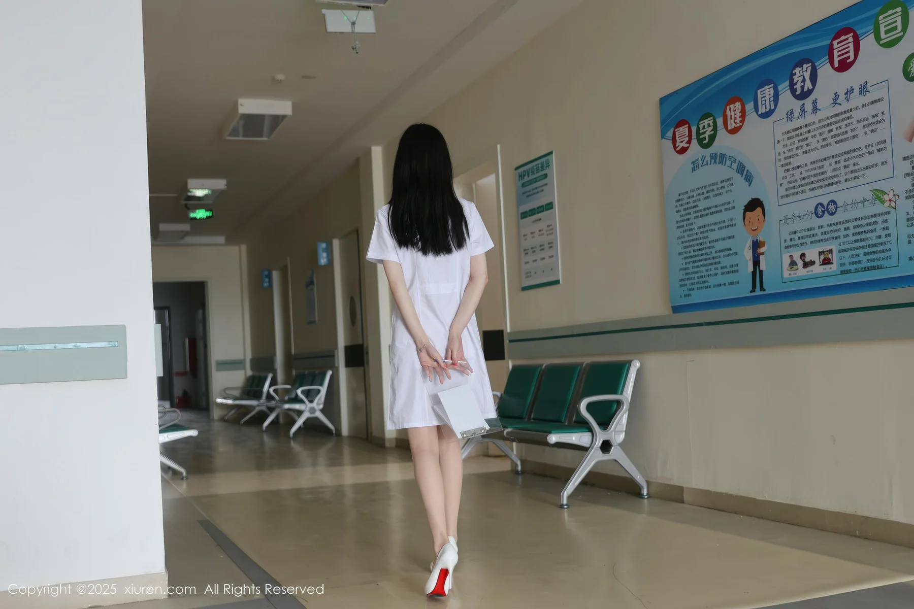 XiuRen 秀人 No.10256 布丁wow 白色护士制服诱惑 - 1