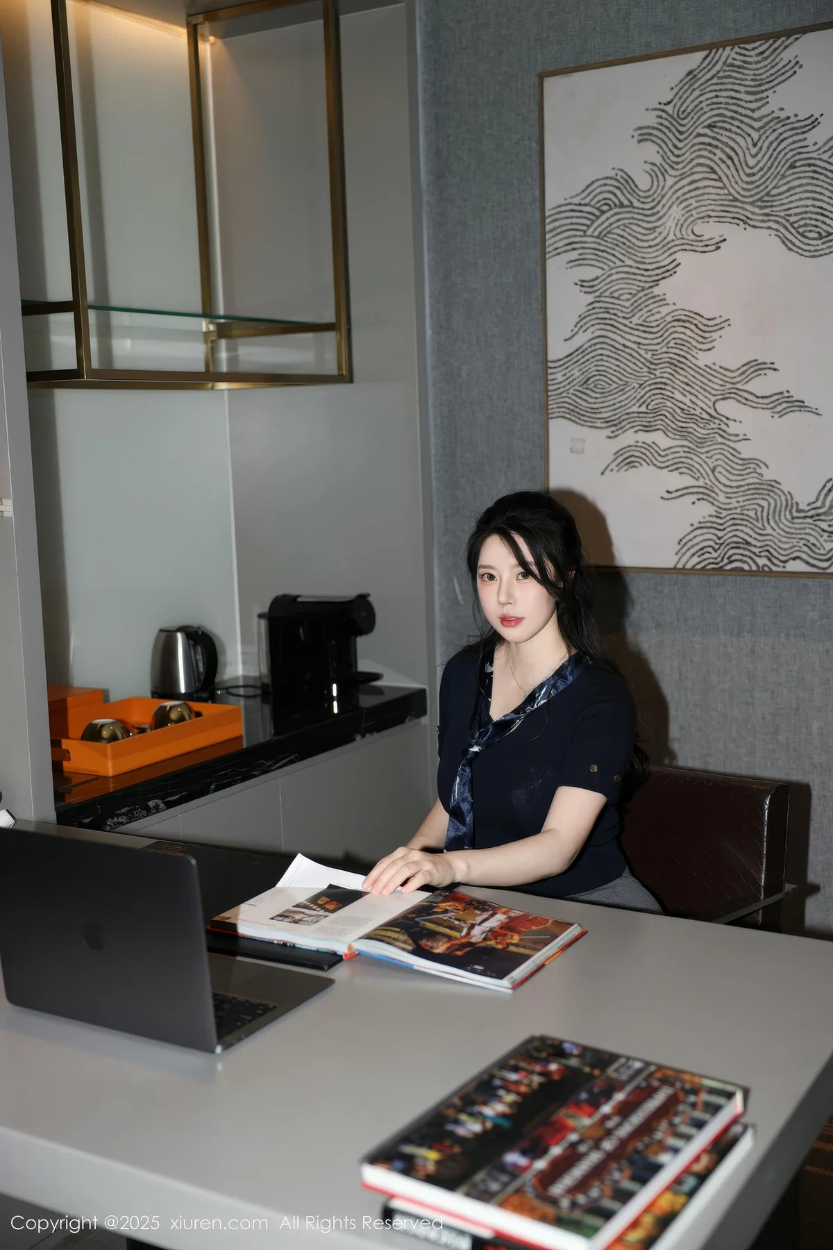 XiuRen 秀人 No.10266 白茹雪abby 黑色OL服饰 - 1