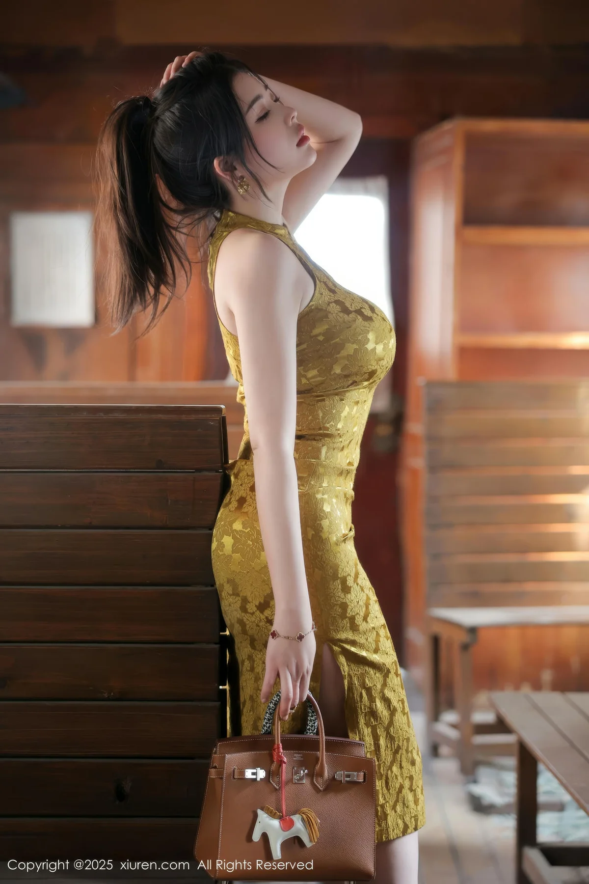 XiuRen 秀人 No.10269 金允珍呐 绿色情趣内衣 - 6